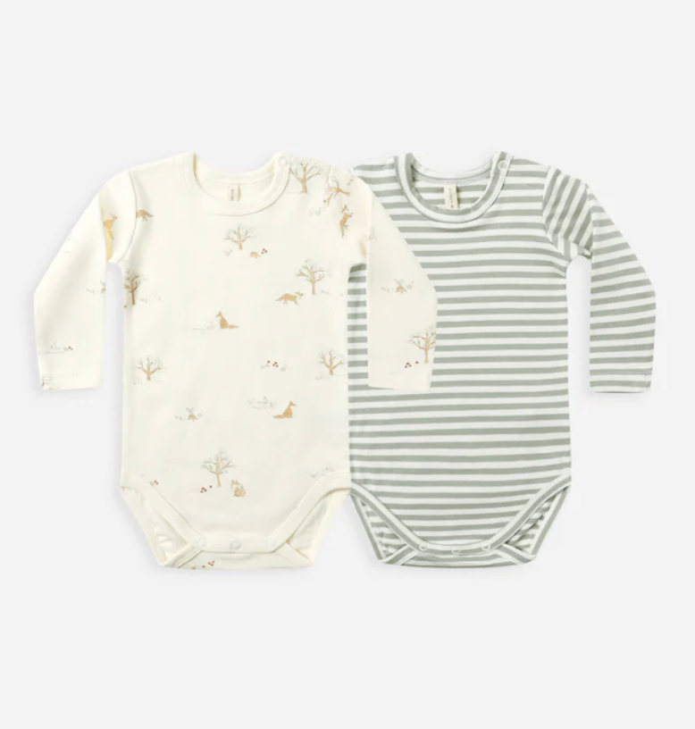 Set of Two Long Sleeve Onesies