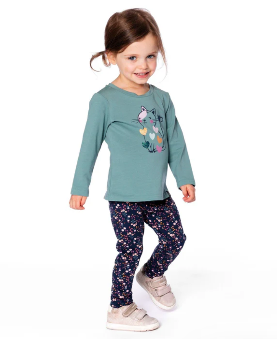 Jersey Leggings Navy Floral