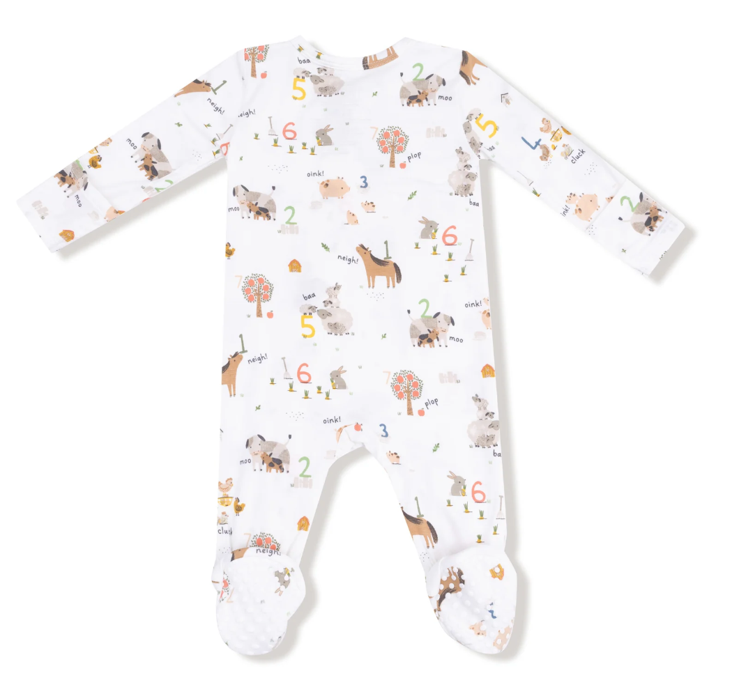 Farm Sounds 2 Way Zipper Footie