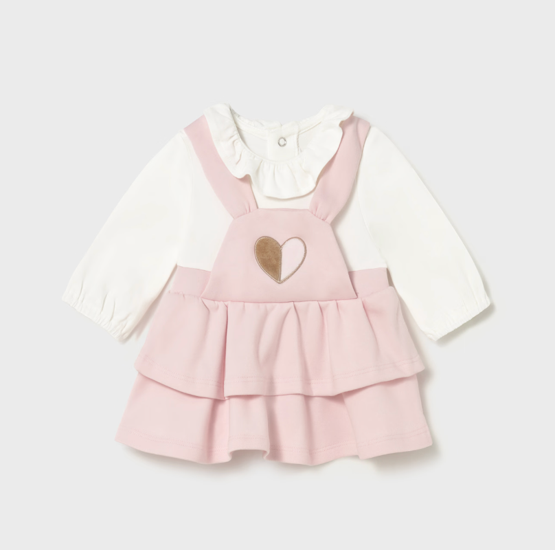 Newborn Girl Dungaree Dress