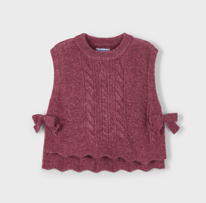 Knit Vest with Side Bows