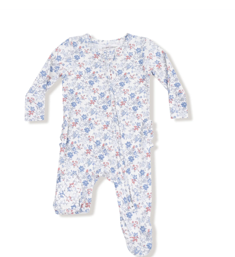 FLoral 2 Way Zipper Footie