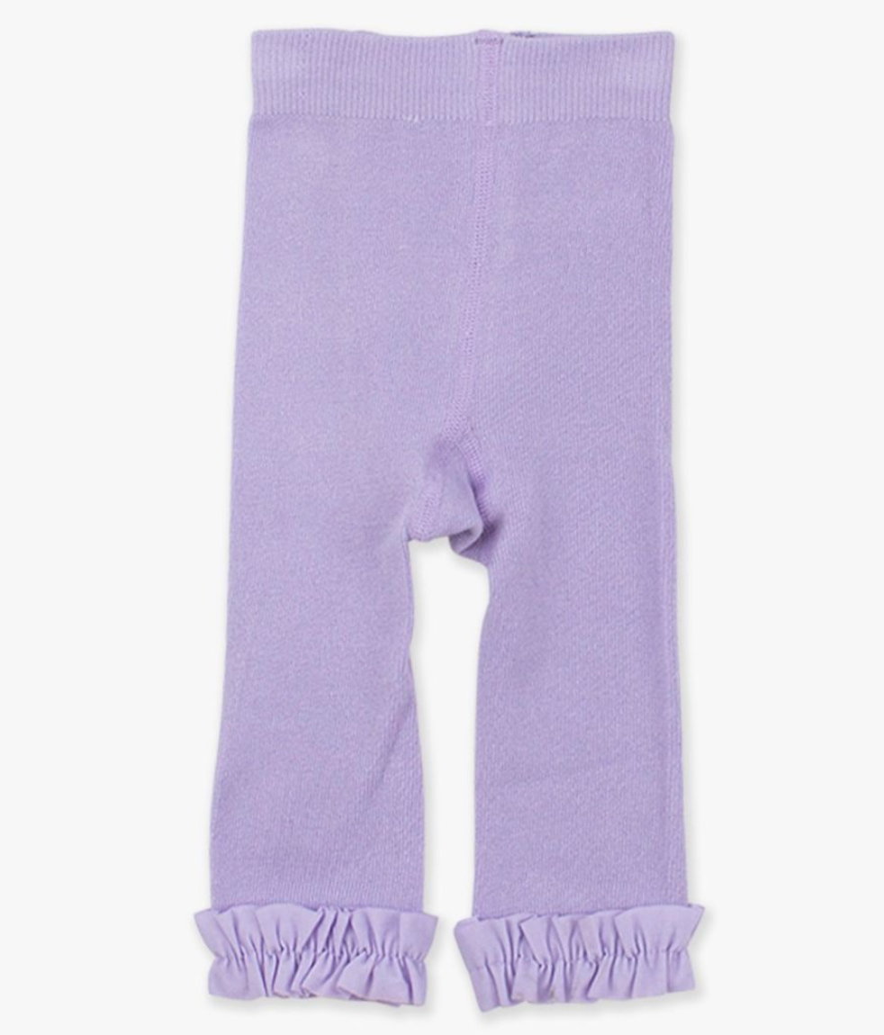 Lavender Footless Ruffle Tights