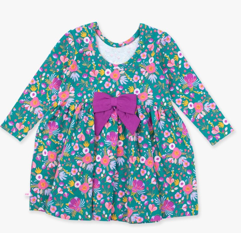 Knit Long Sleeve Twirl Dress