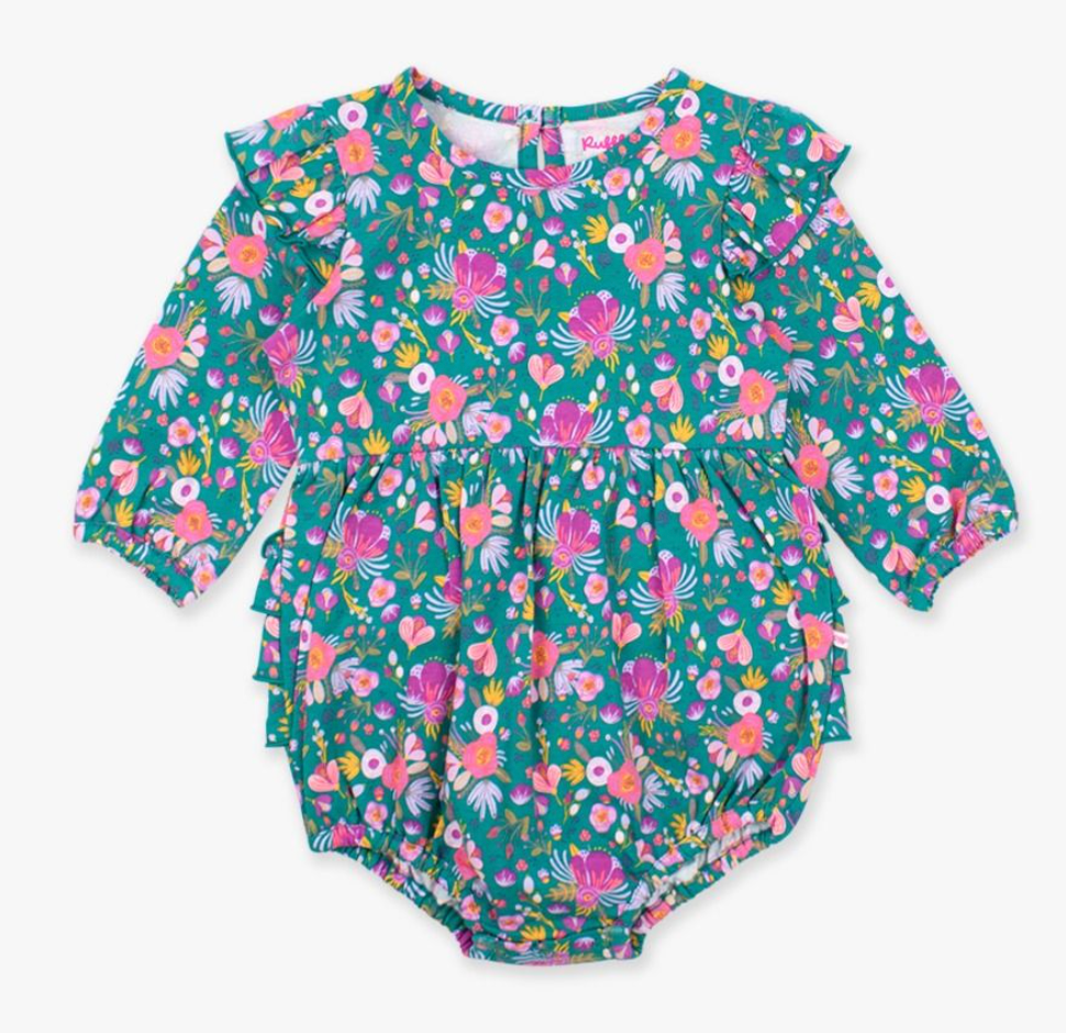 Knit Long Sleeve Flutter Bubble