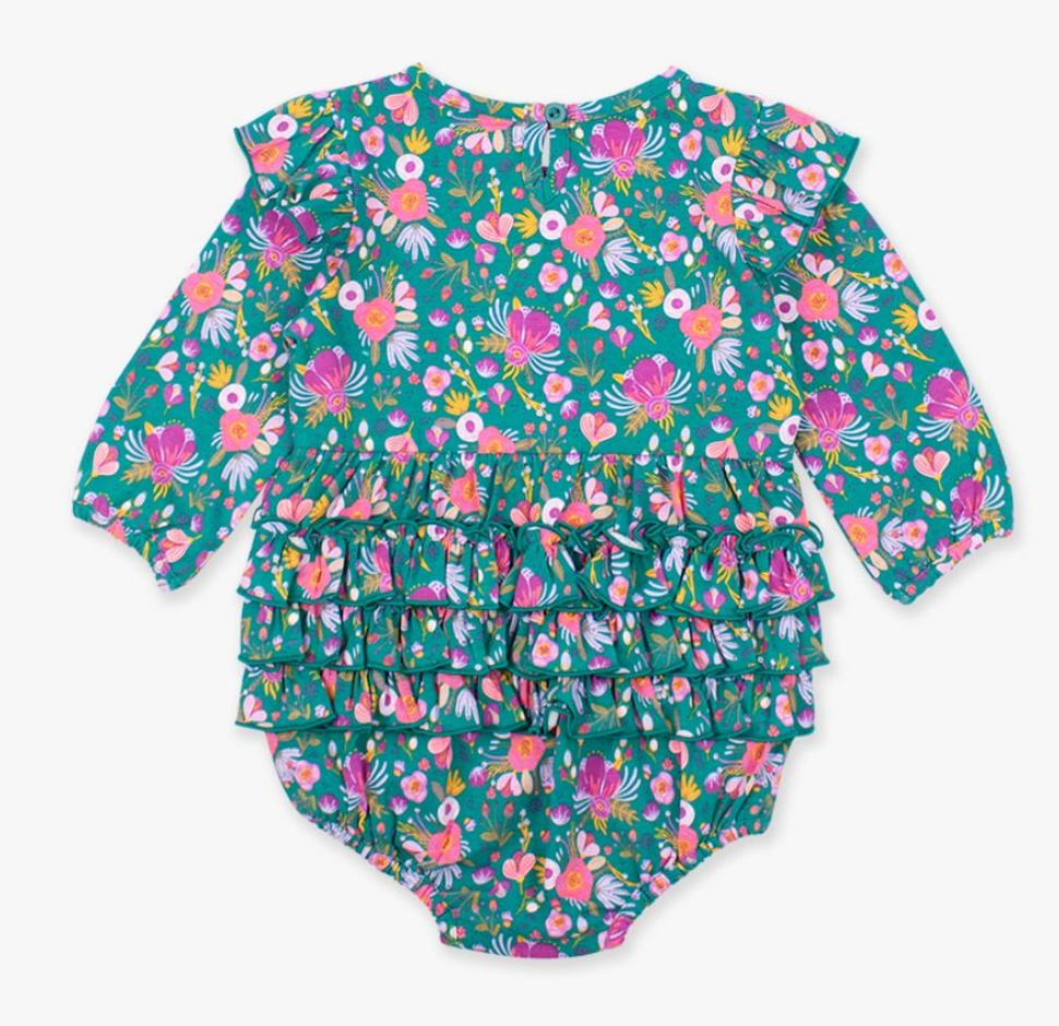 Knit Long Sleeve Flutter Bubble