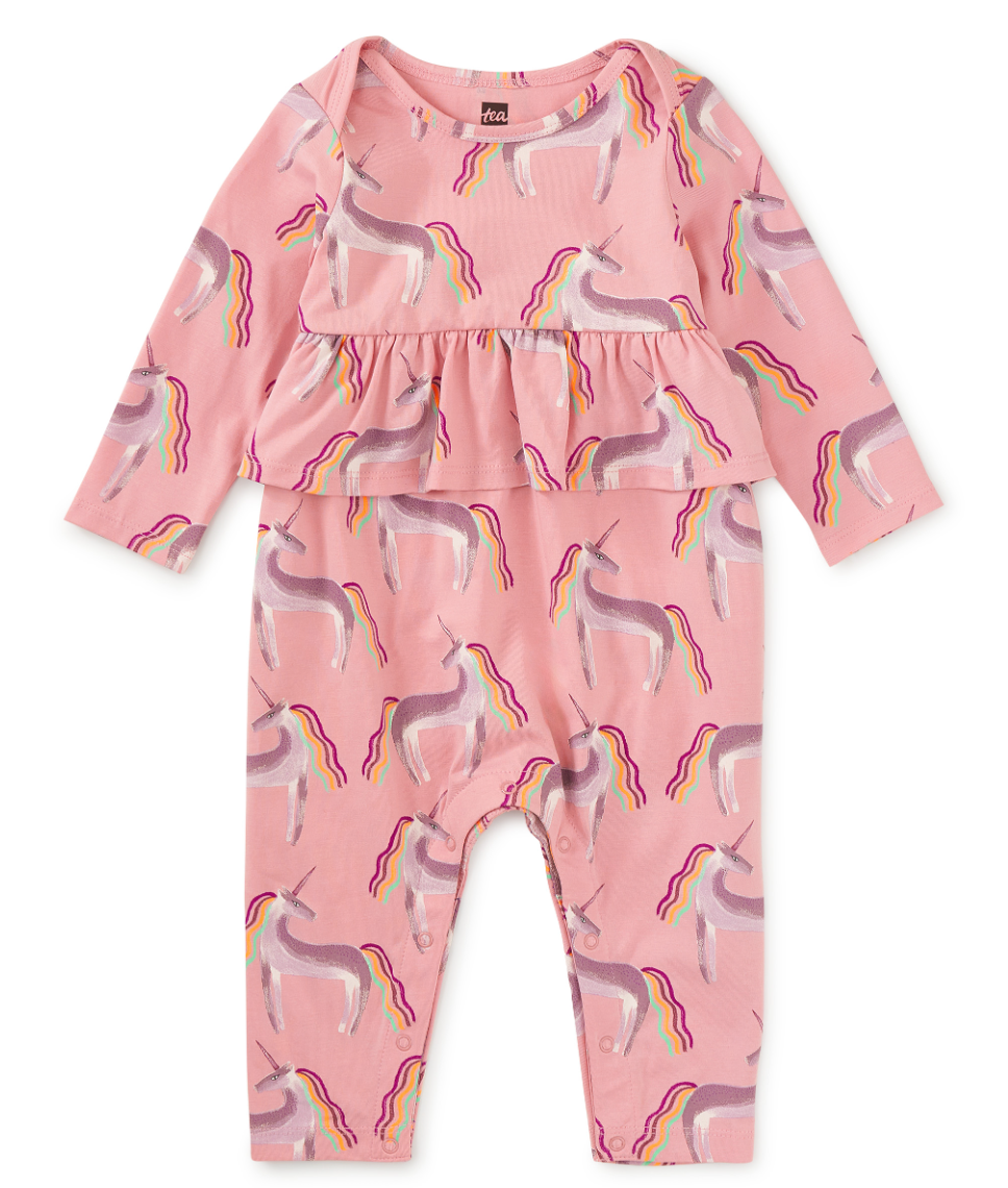Pretty Peplum Baby Romper