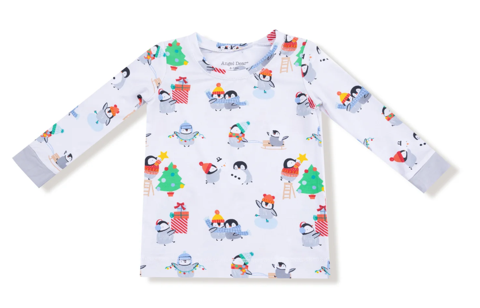 Holiday Penguin Long Sleeve Loungewear Set