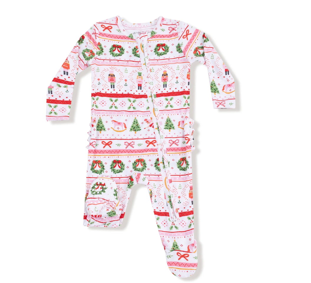 Sugar Plum Fairy - 2 Way Ruffle Zipper Footie