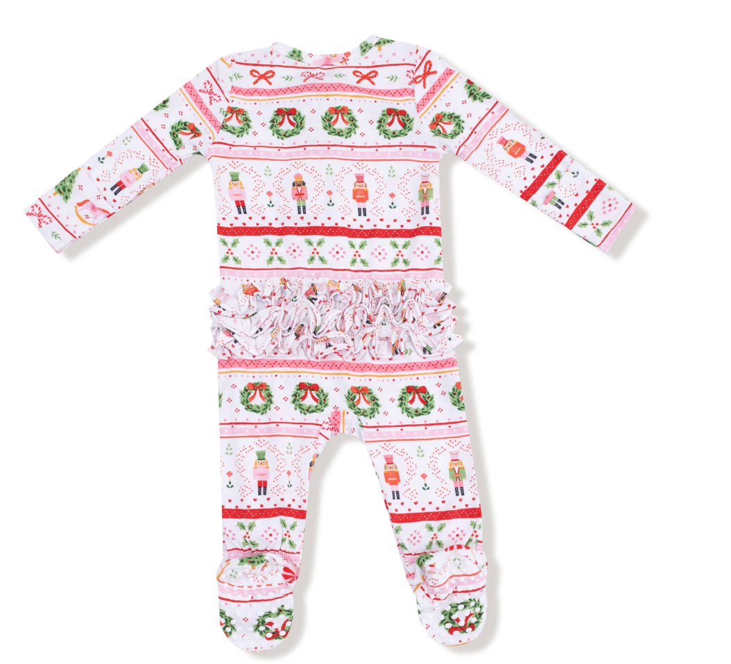 Sugar Plum Fairy - 2 Way Ruffle Zipper Footie