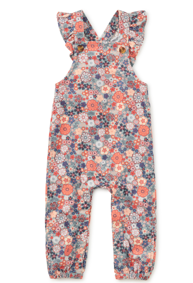 Corduroy Ruffle Baby Overalls