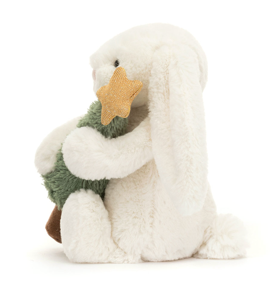 Bashful Bunny with Christmas Tree