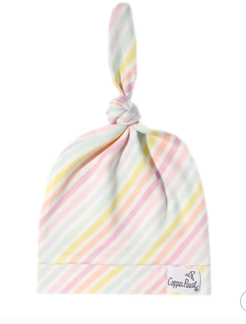 Copper Pearl Top Knot Hat