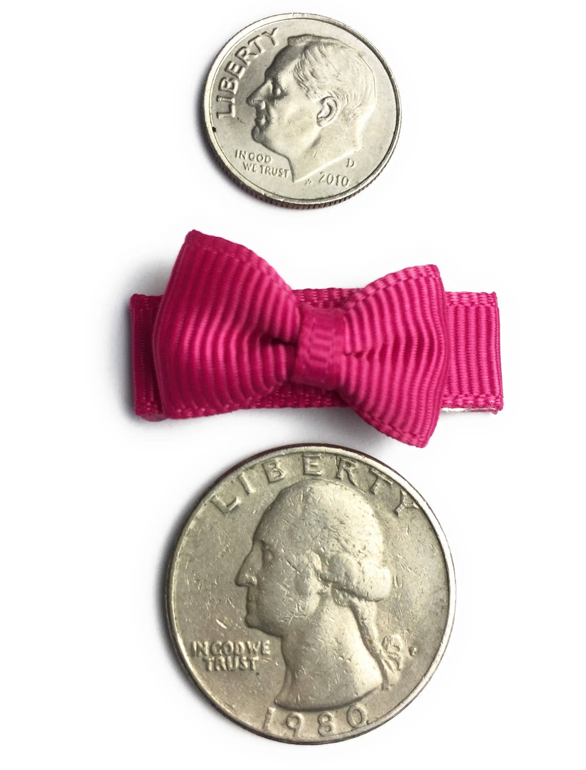 Mini Wisp 5 Tiny Tuxedo Bows on Snap Clips - Baby Shower