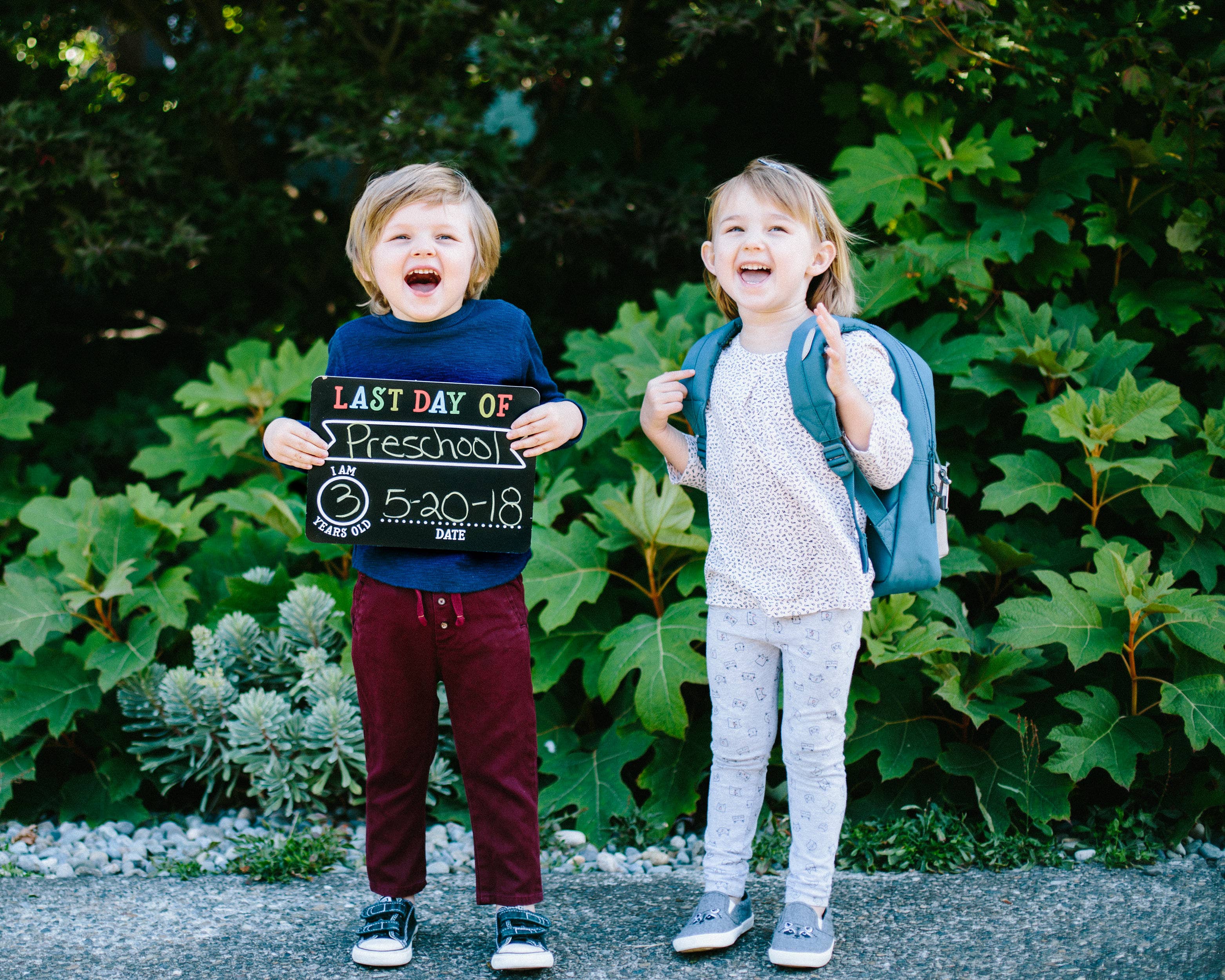 First And Last Day of School Photo Sharing Chalkboard Signs