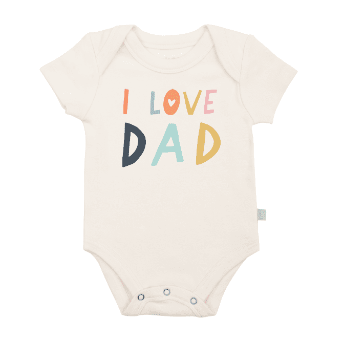 Baby graphic organic bodysuit | love dad