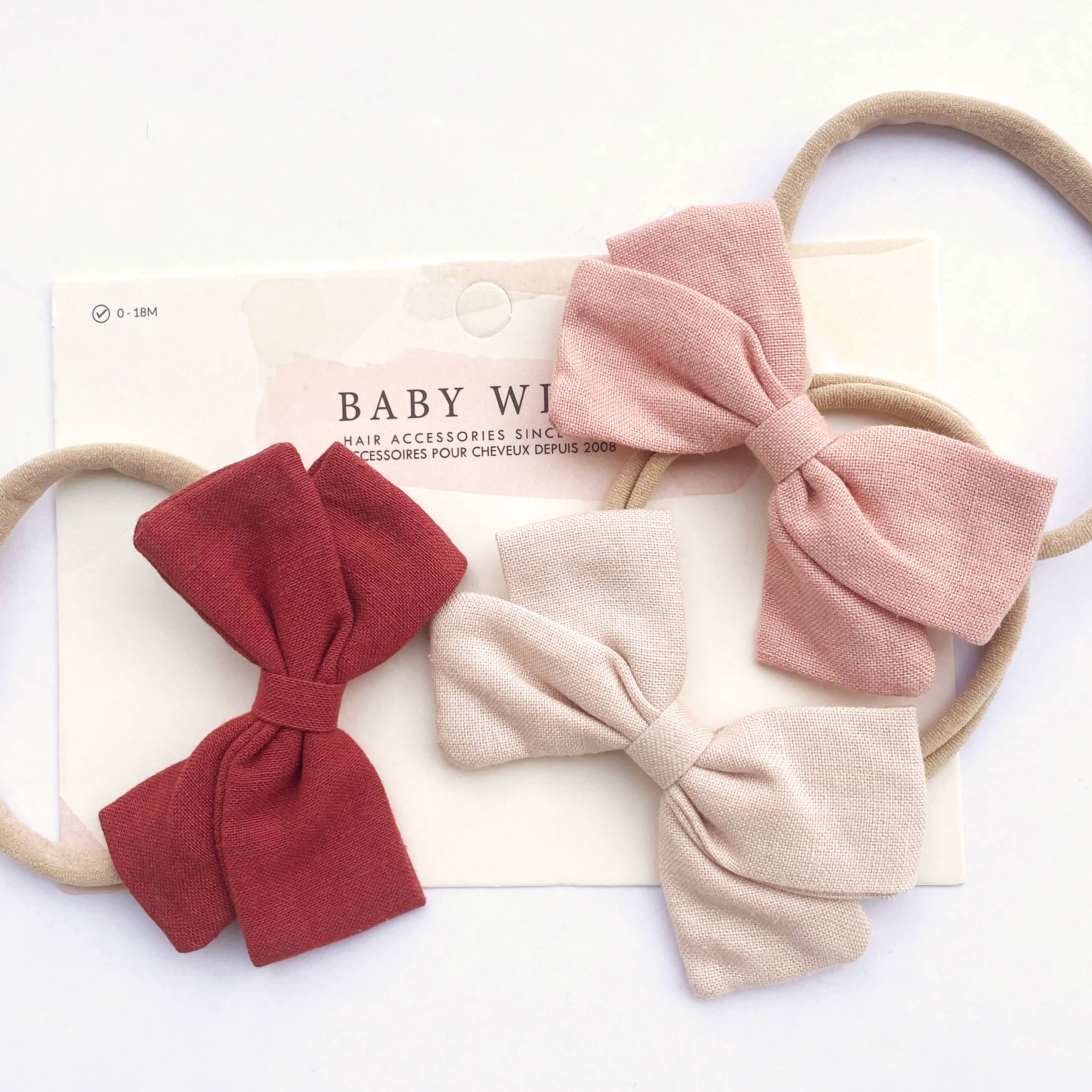 Emma  Fabric Baby Bow Infant Headbands