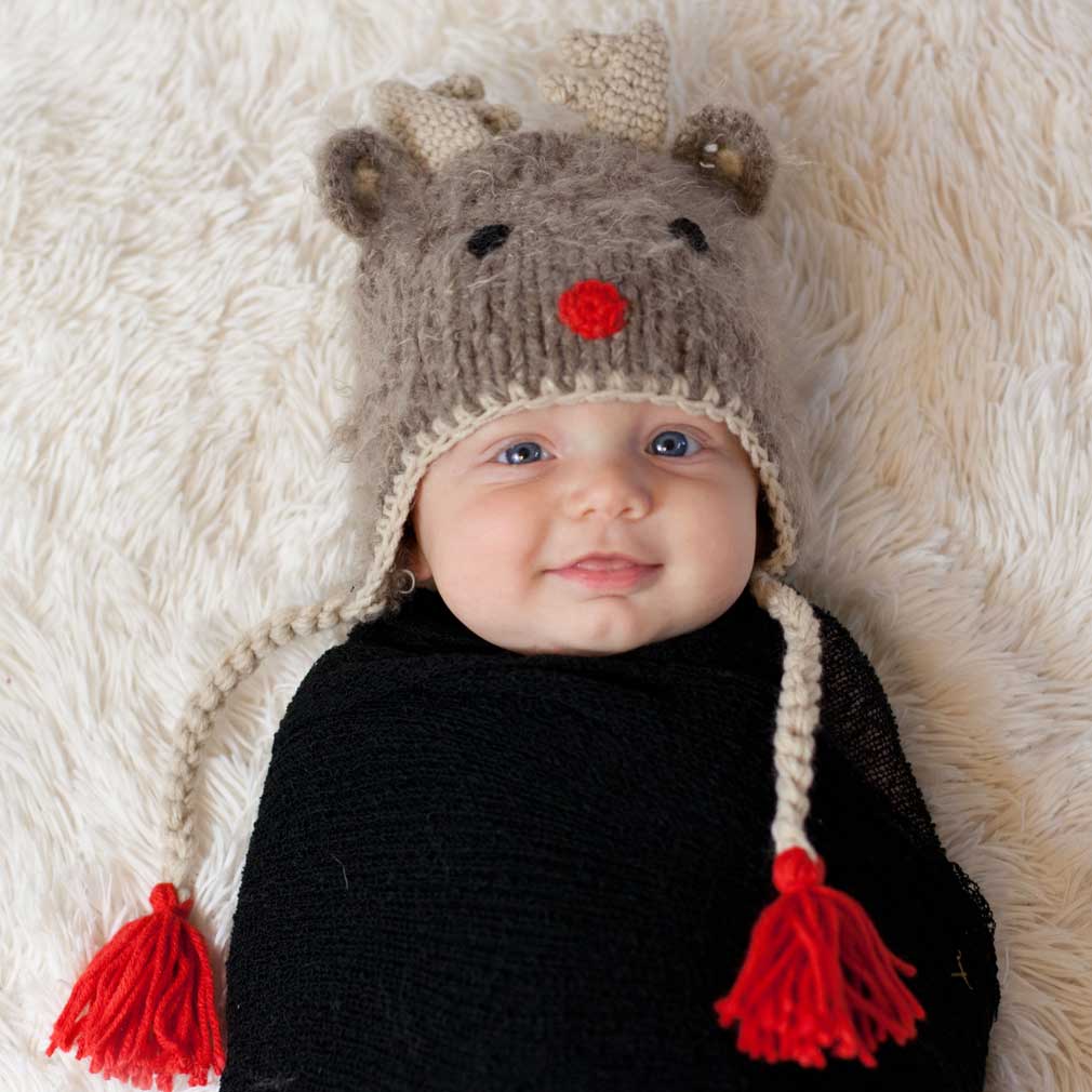 Rudolph Reindeer Beanie Hat Baby & Kids due July