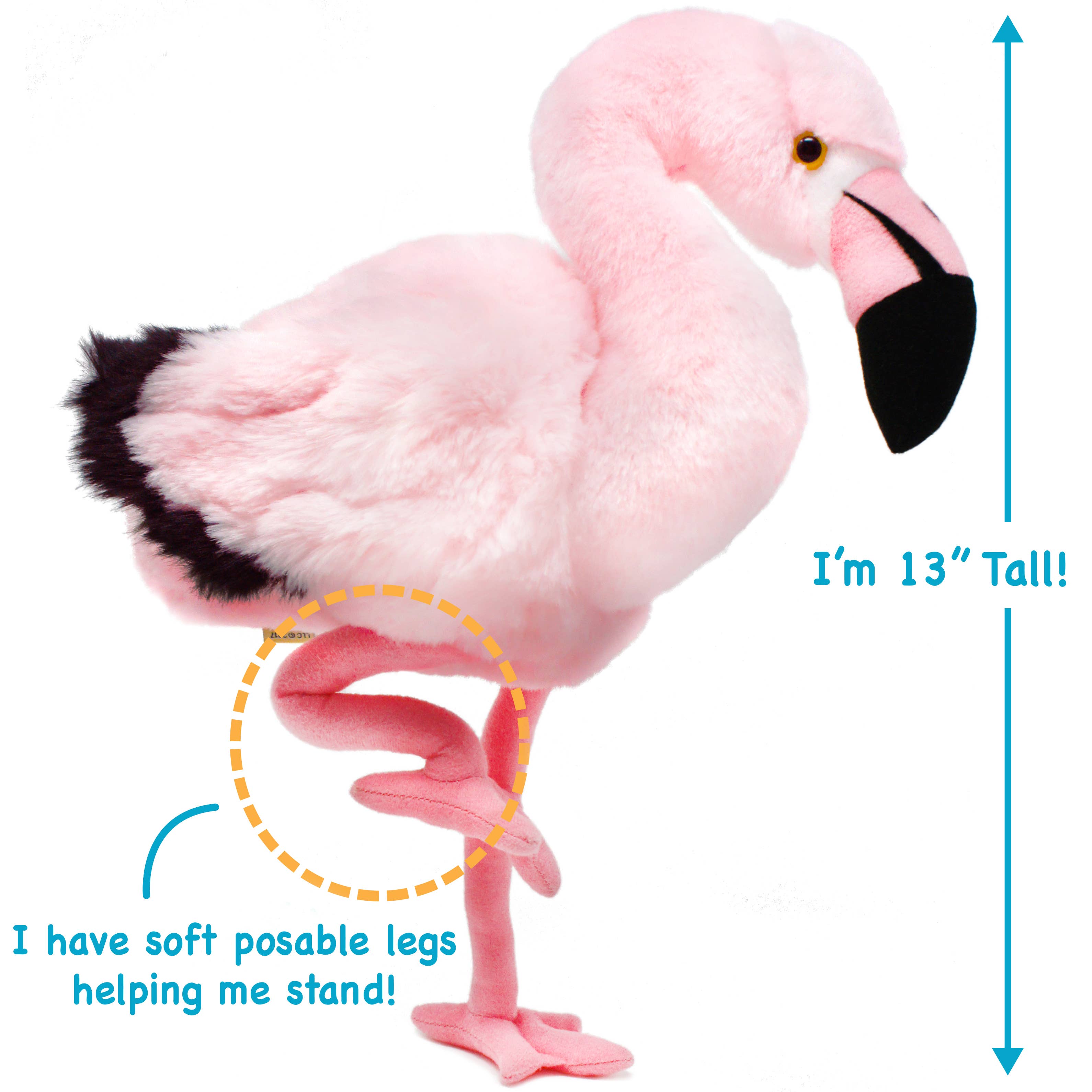 Fay The Flamingo - 13 Inch Stuffed Animal Plush