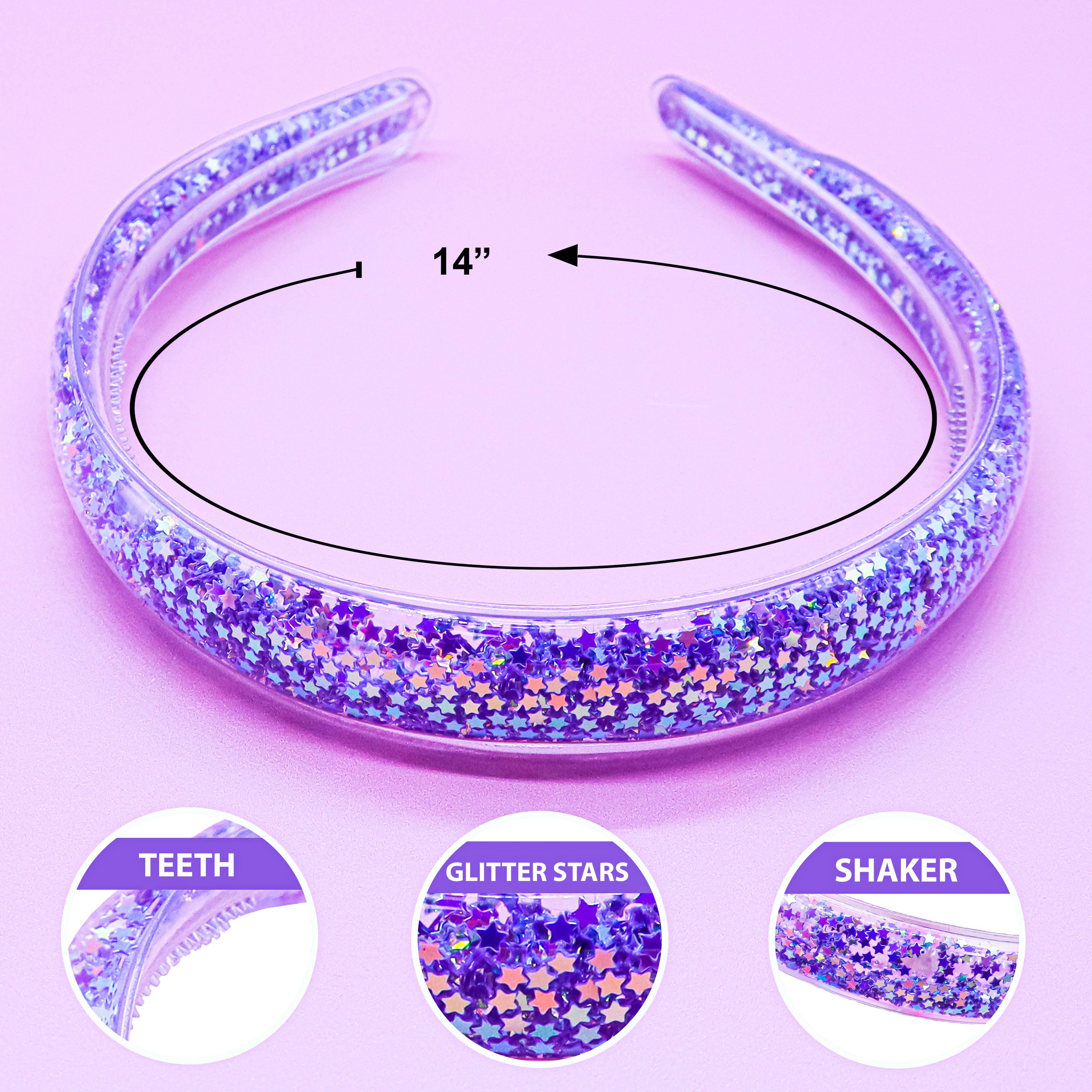 Sparkly Glitter Headbands - 4 Pack
