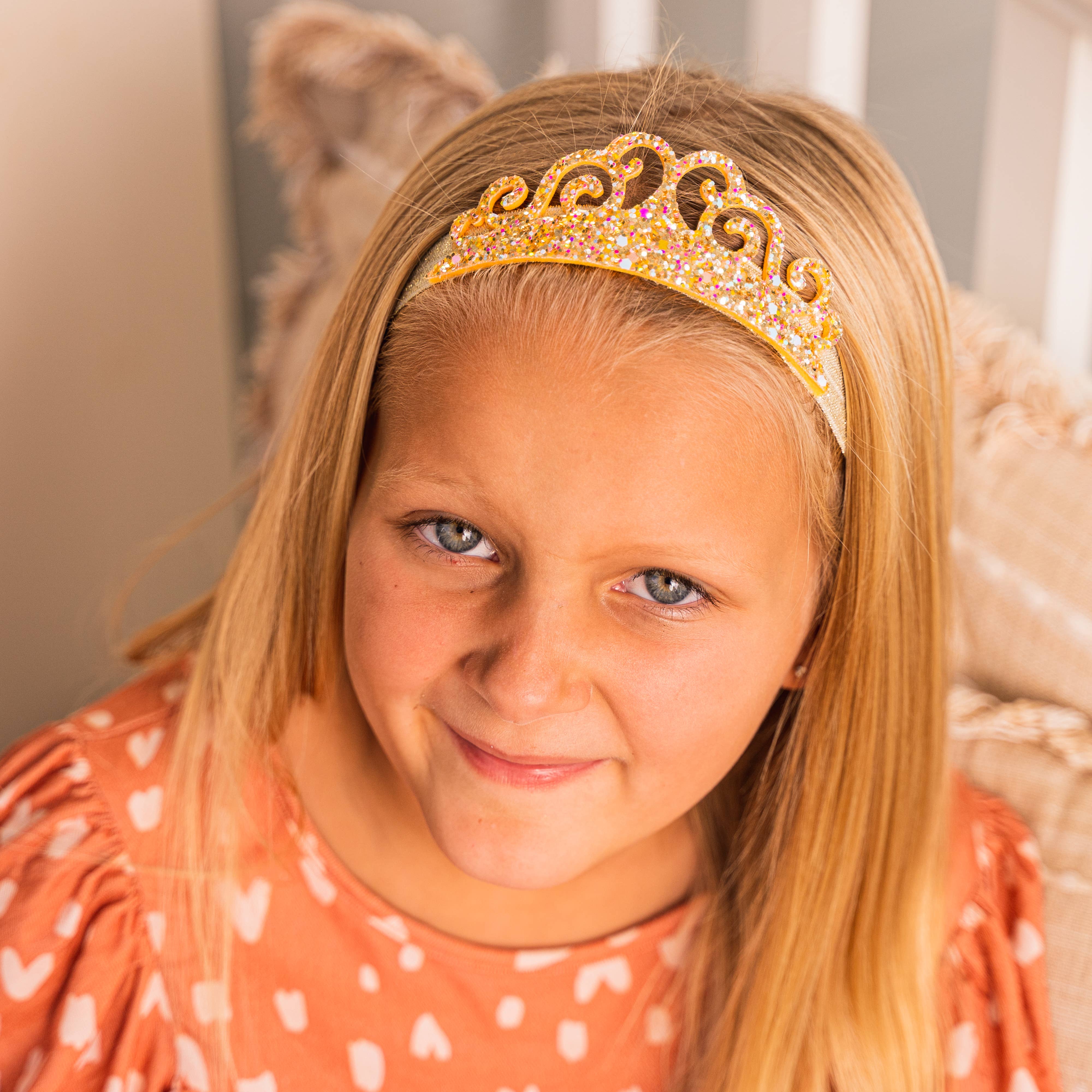 Stretch Glitter Princess Tiara Headbands