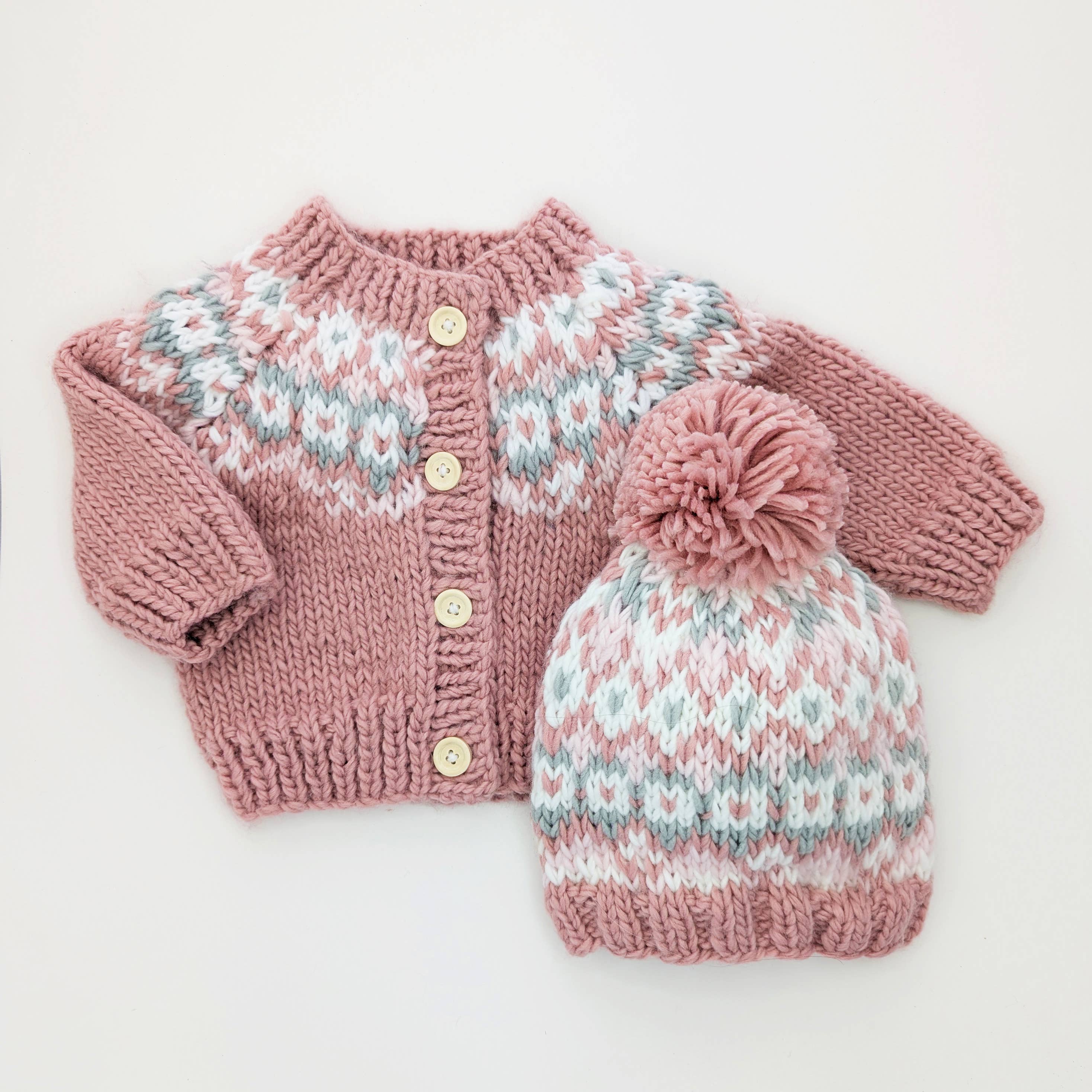 Fairisle Rosy Cardigan Sweater for Baby & Toddler due July