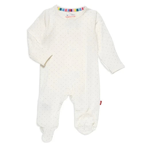 Pin Dot Cream Magnetic Footie