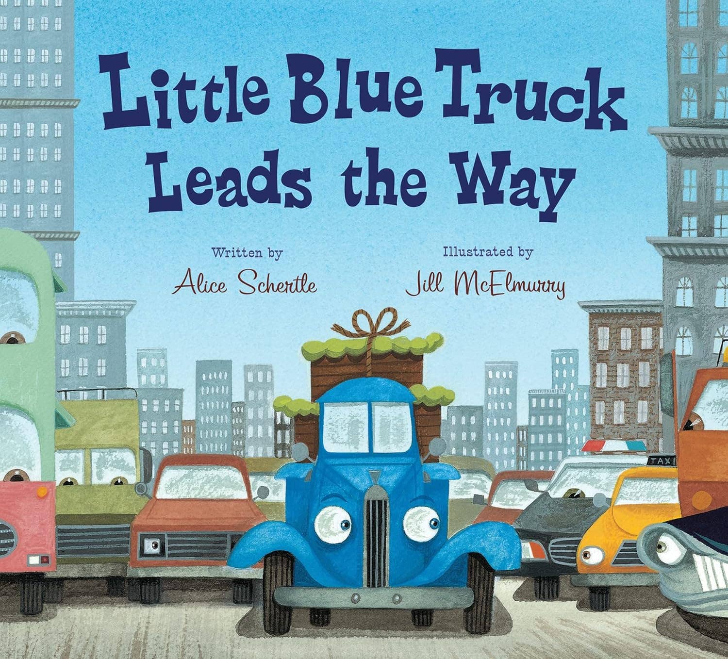Little Blue Truck Leads the Way Board Book: Alice Schertle