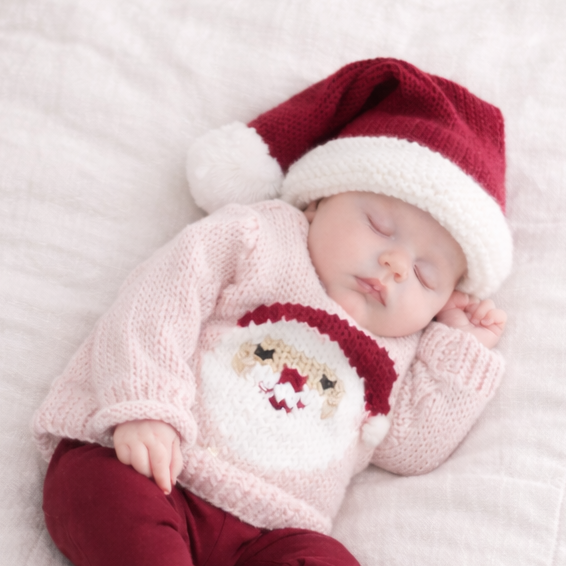 Santa Stocking Hat for Baby Kids & Adult