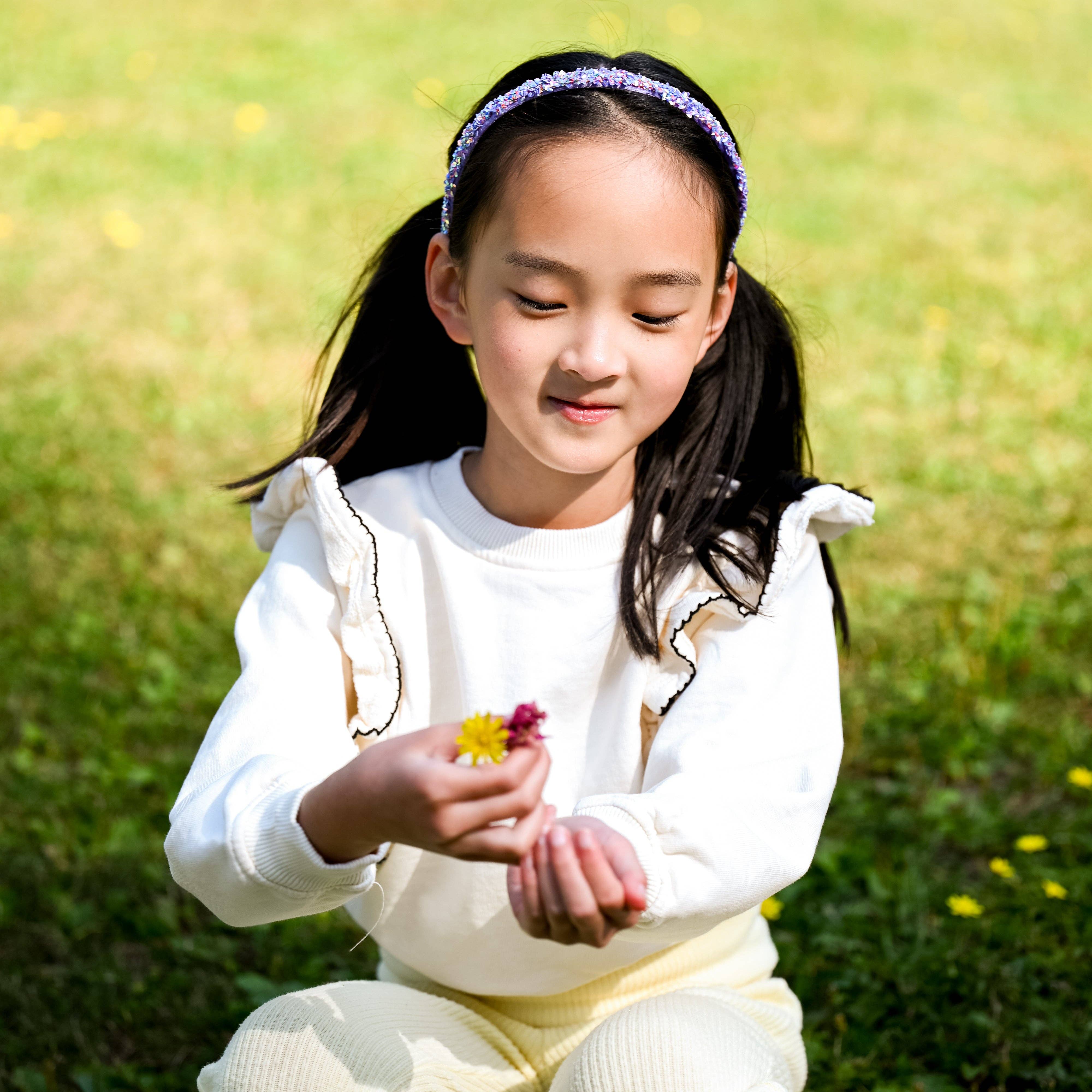 Thin Sequin Headband - Non Slip Hair Accessories for Kids