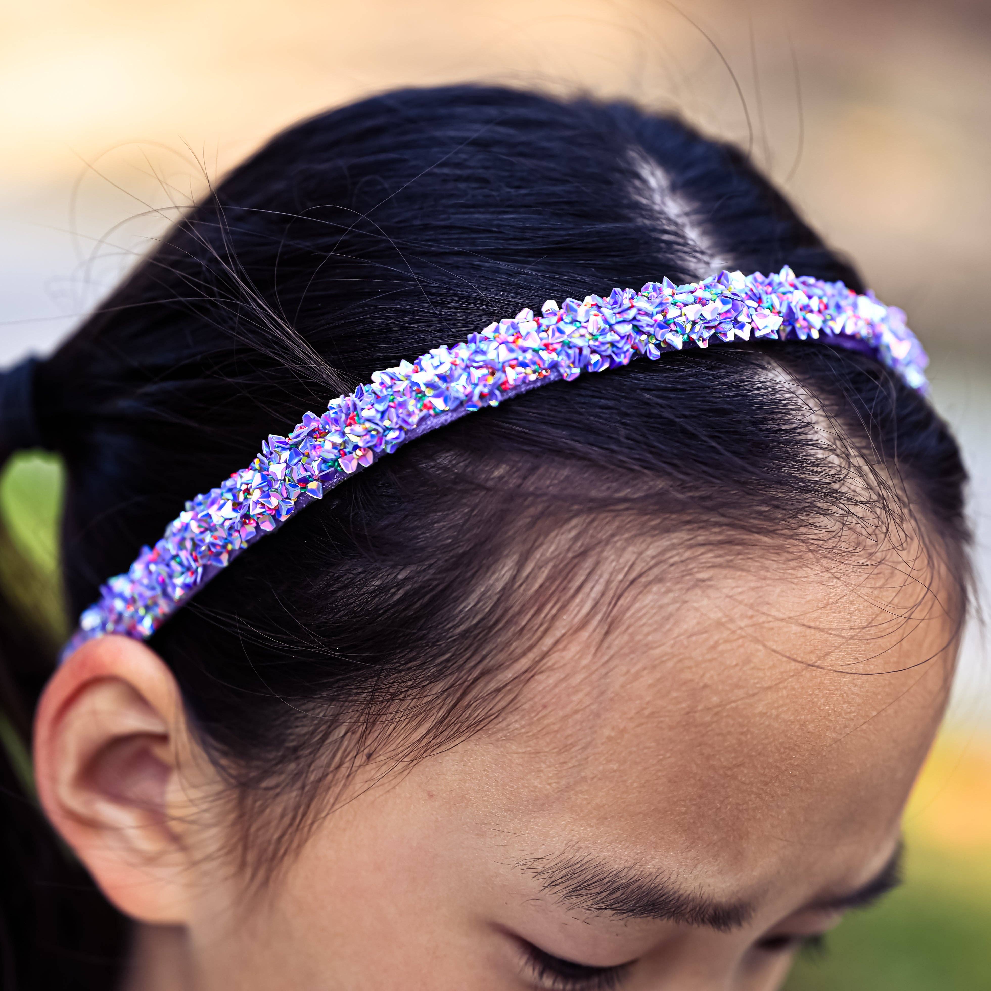 Thin Sequin Headband - Non Slip Hair Accessories for Kids
