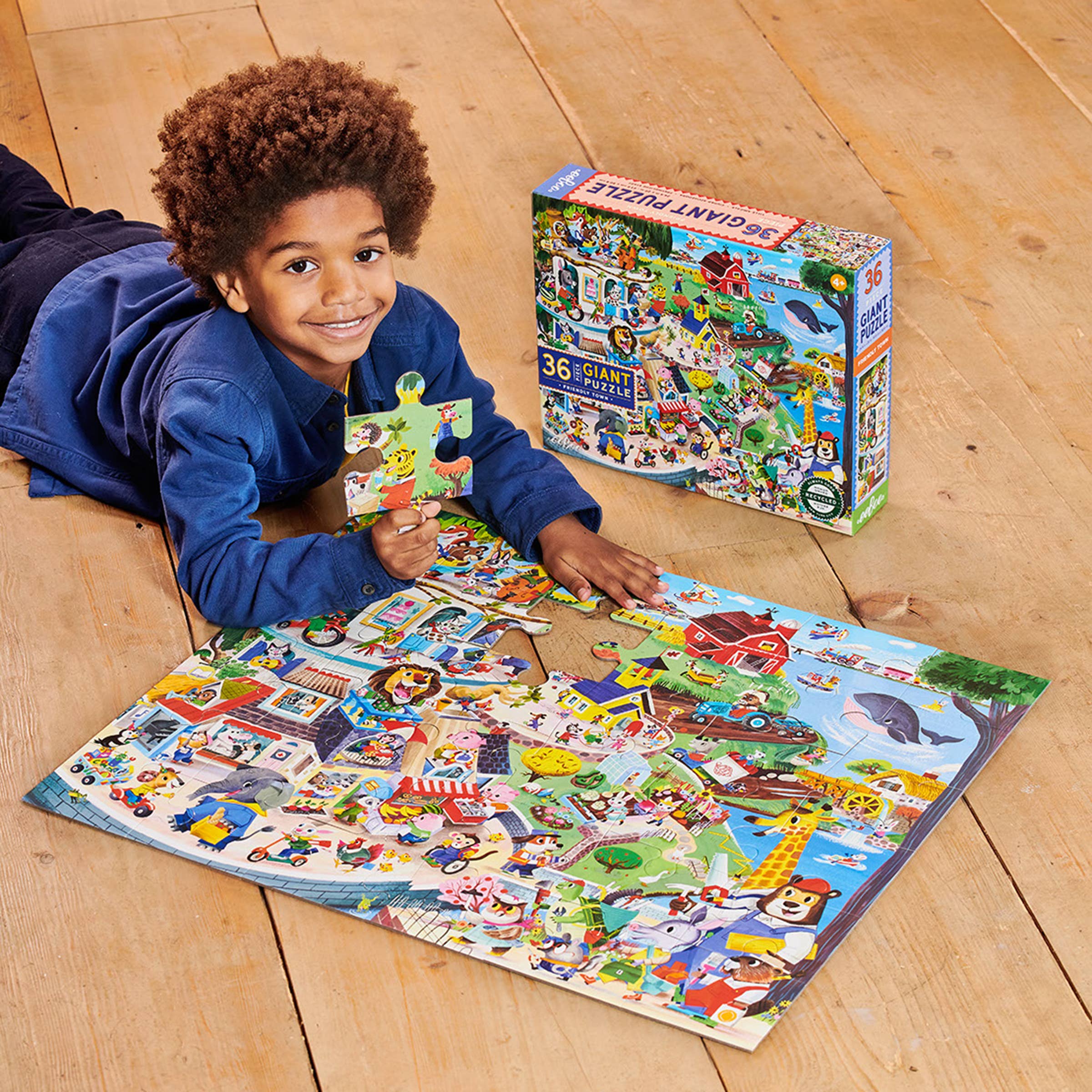 Friendly Town 36 Piece Giant Rectangle Puzzle