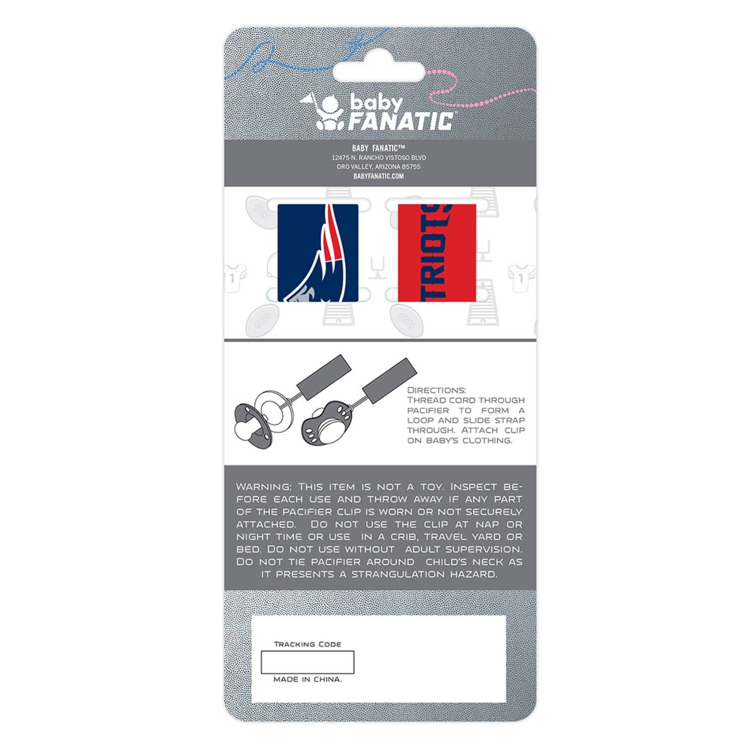 New England Patriots - Pacifier Clip 2-Pack
