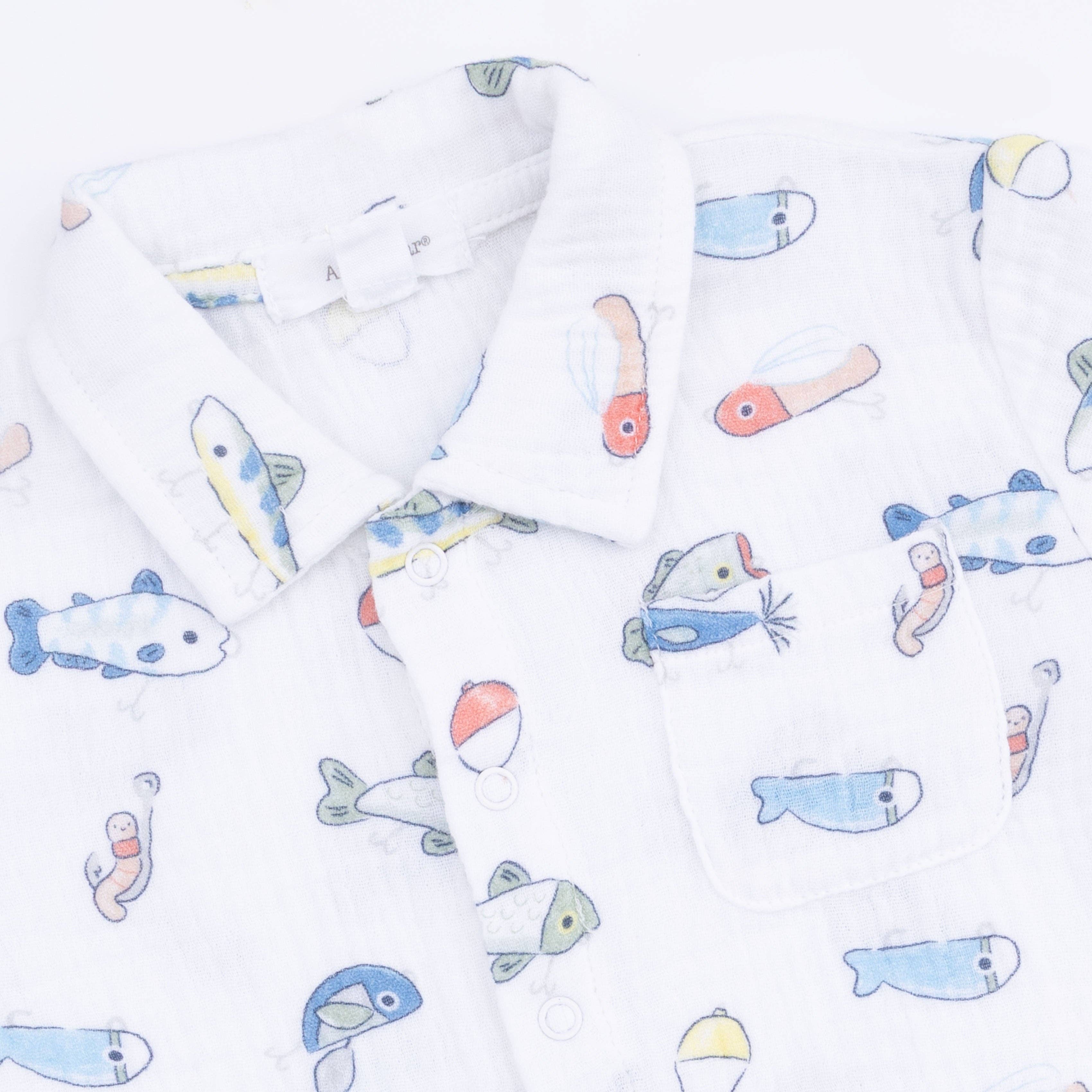 Fishing Lures - Polo Button Up with Casual Short
