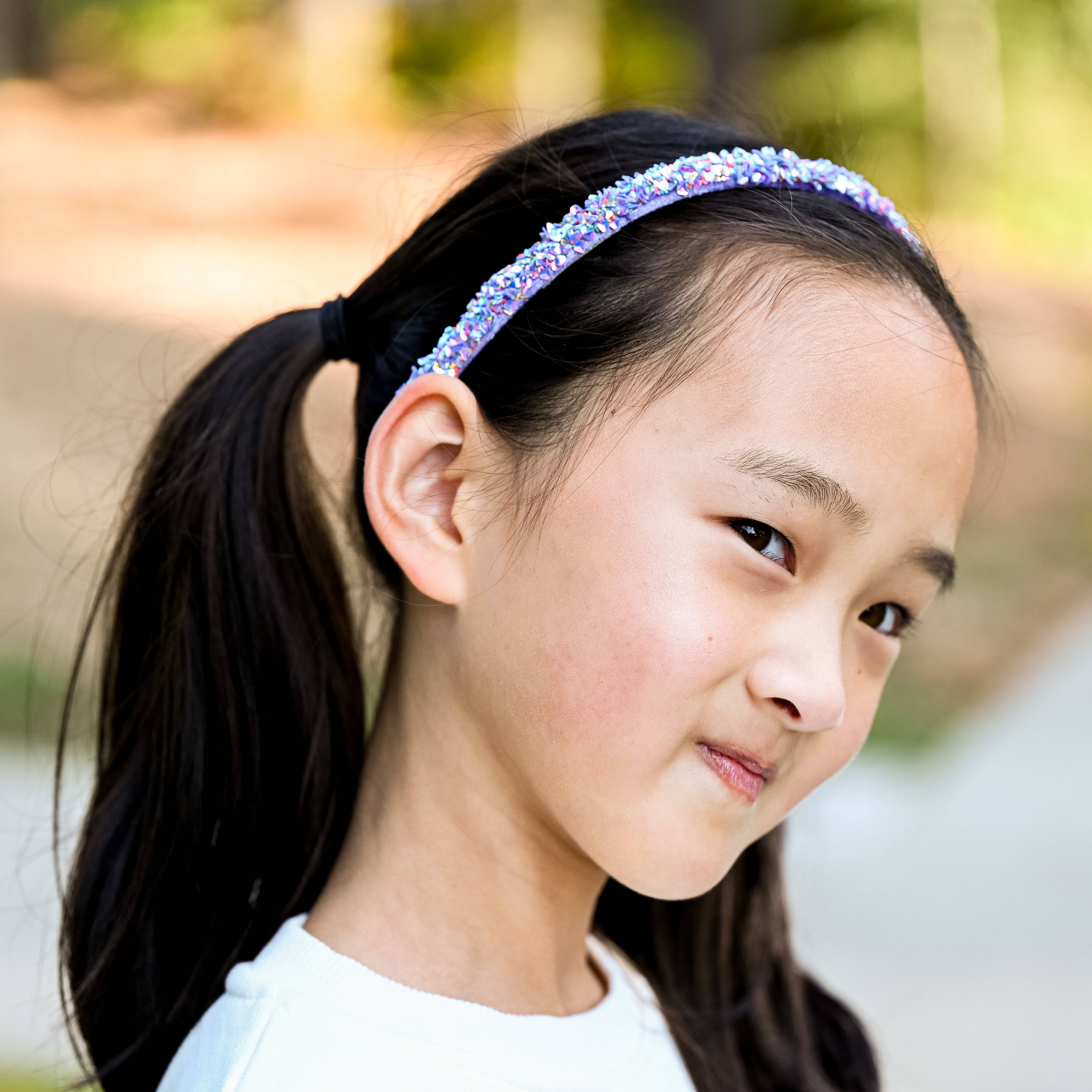 Thin Sequin Headband - Non Slip Hair Accessories for Kids
