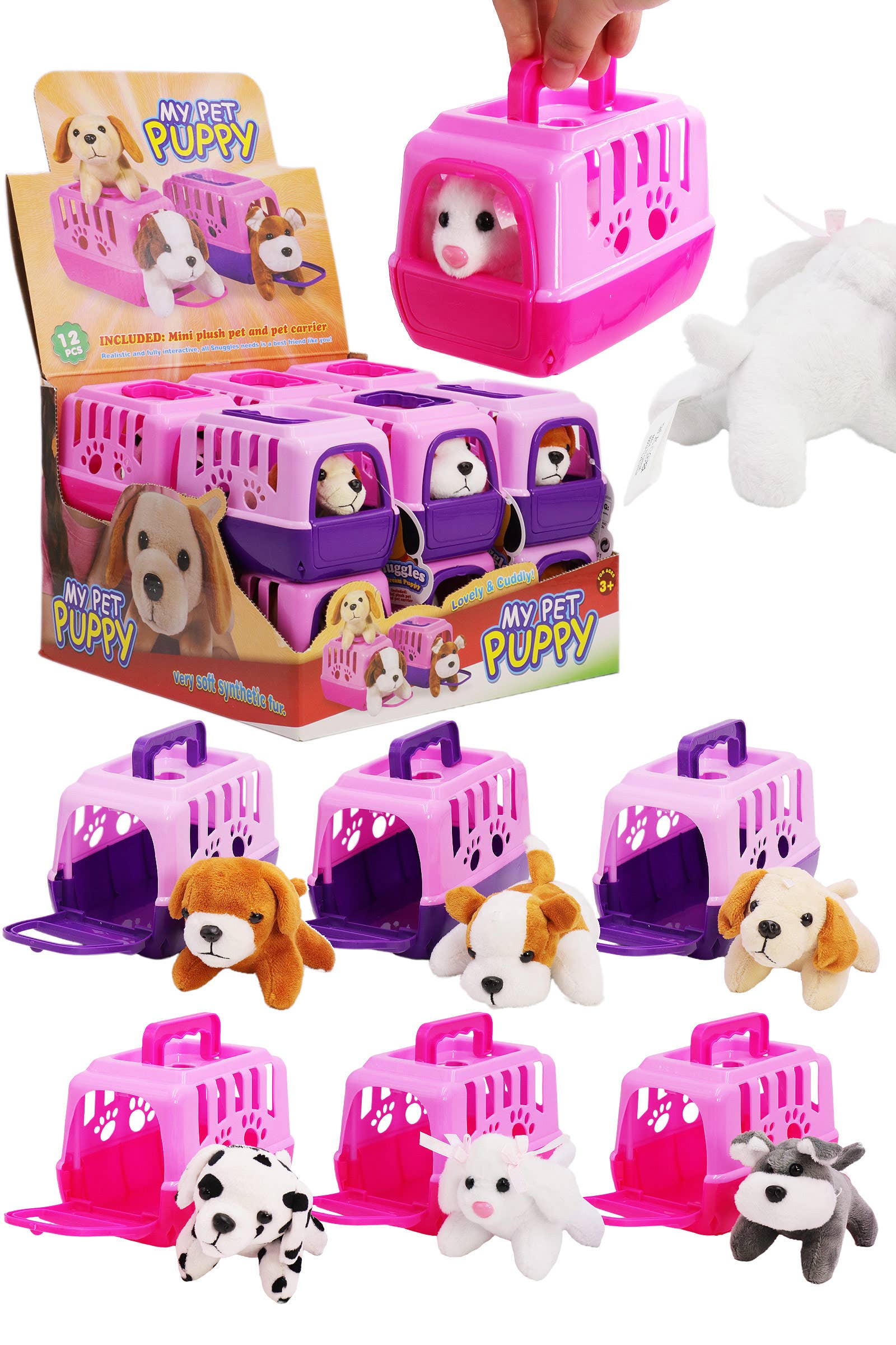 My Pet Puppy Dog Stuffed Kennel Toy - 12 Pcs