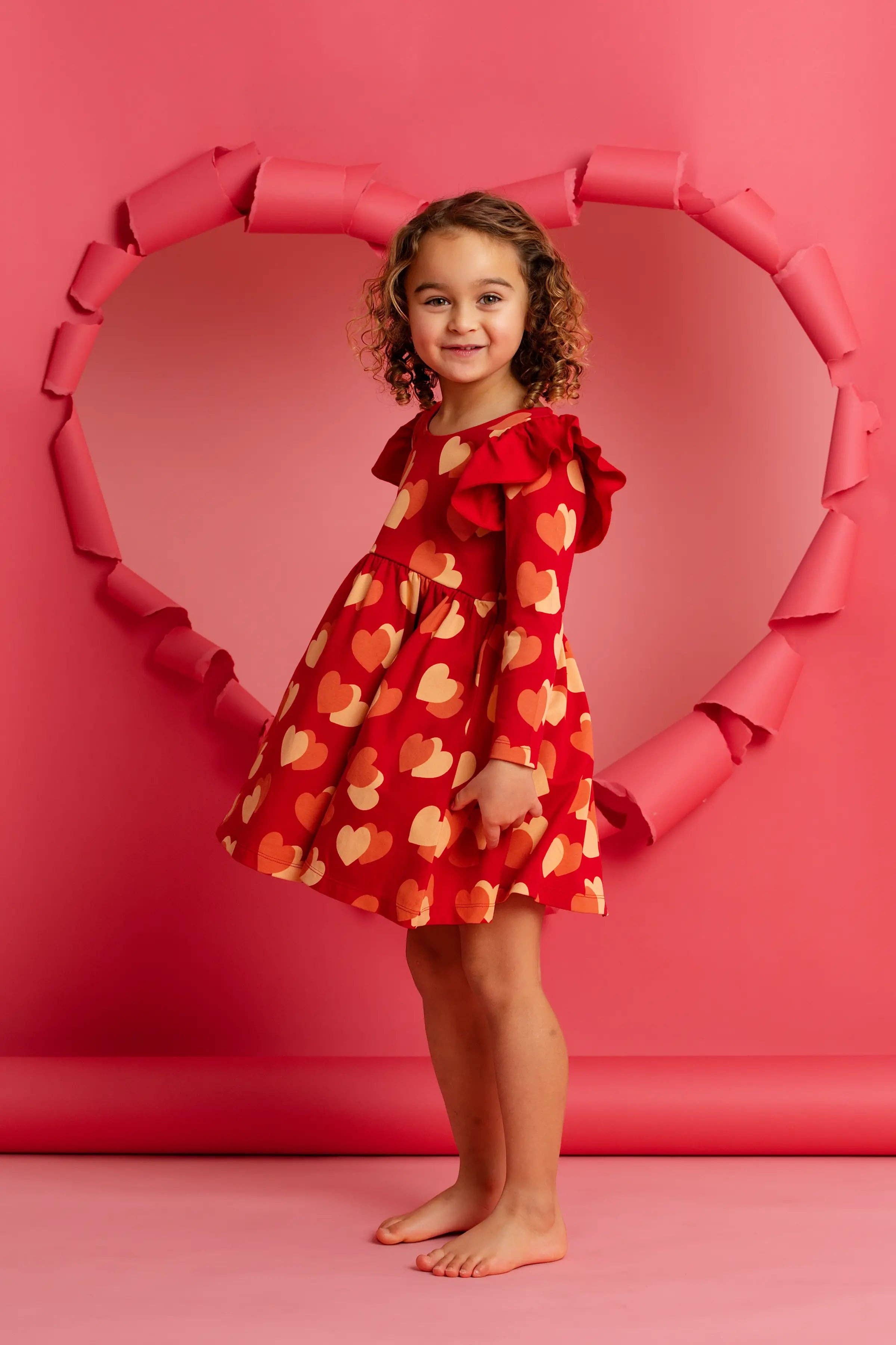 Valentine's Day Ruffle Let's Dance Dress_Flutter Hearts