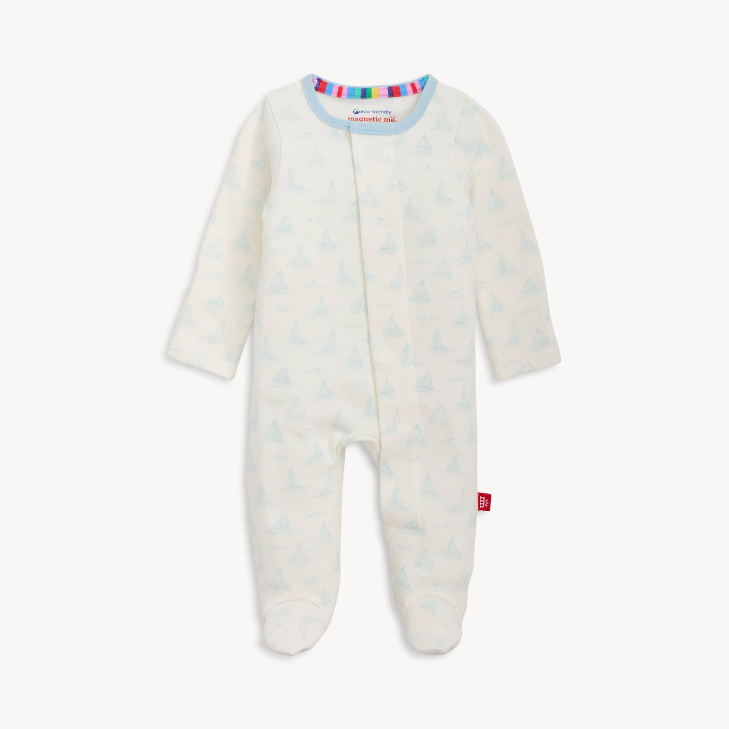 TINY TIDES BL ORG COT MAGNETIC FOOTIE