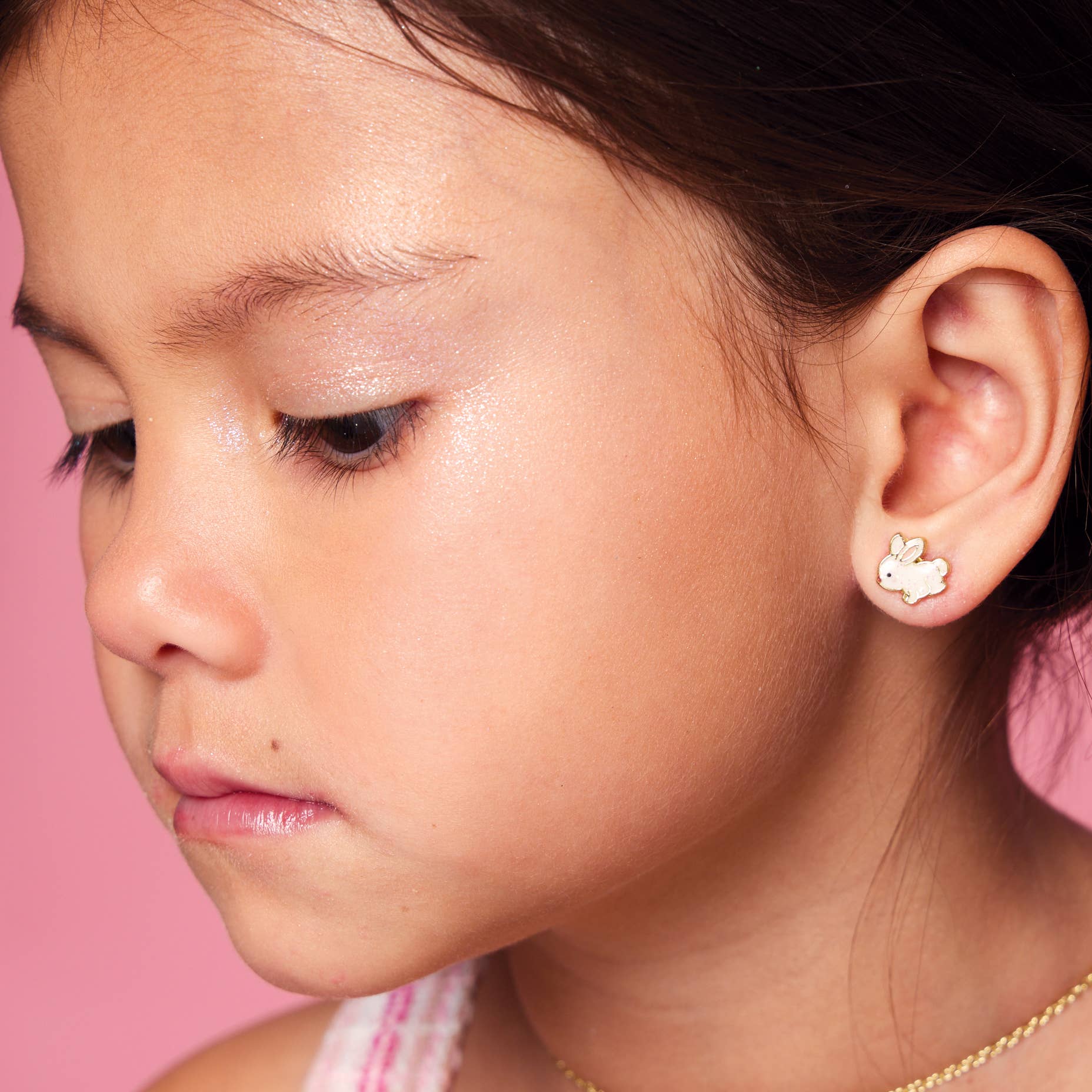 Glitter Rabbit | Cutie Stud Earrings for Children