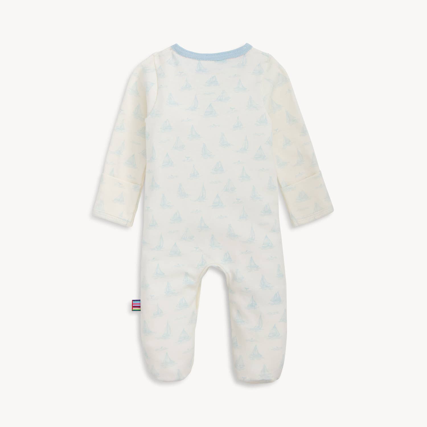 TINY TIDES BL ORG COT MAGNETIC FOOTIE
