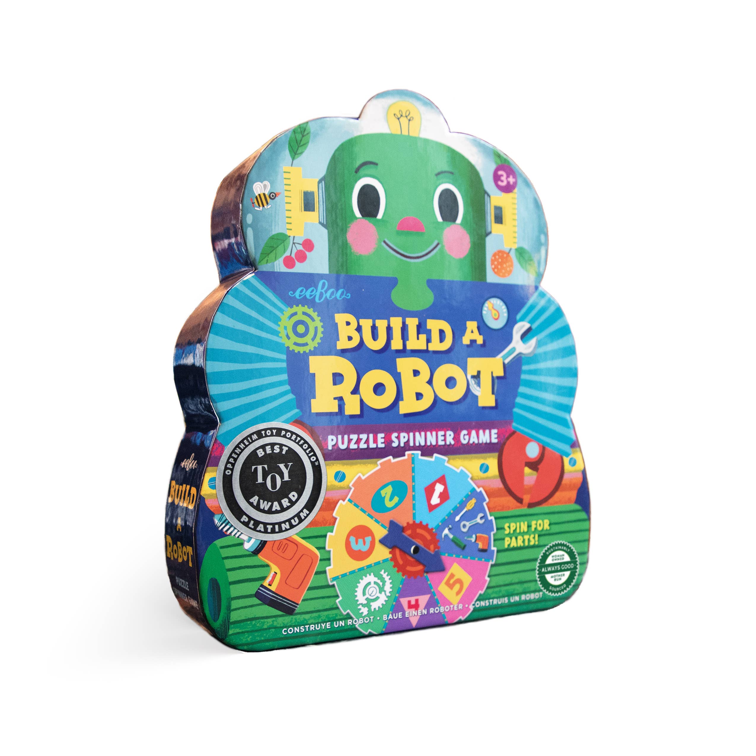 Build A Robot Shaped Box Spinner Game