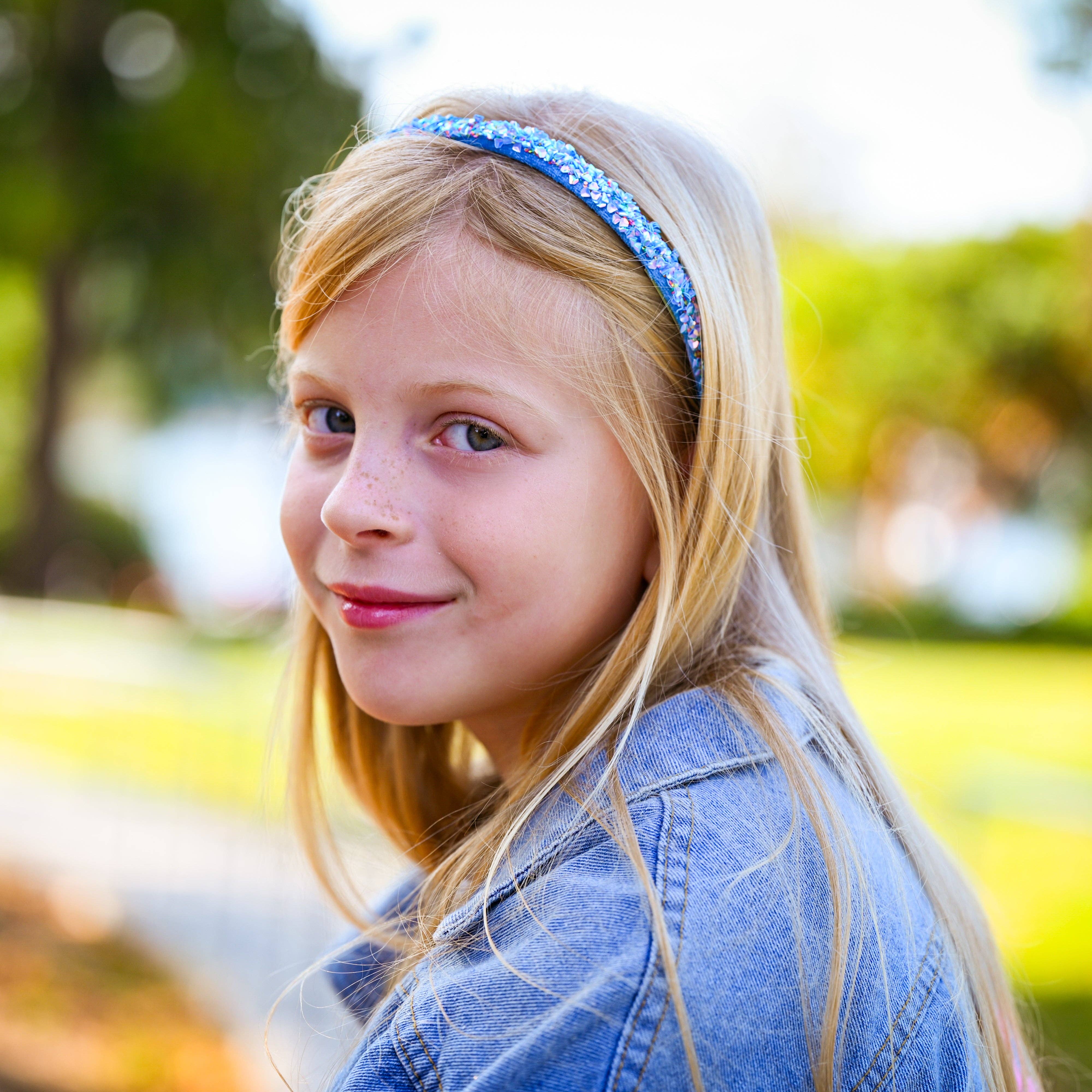 Thin Sequin Headband - Non Slip Hair Accessories for Kids