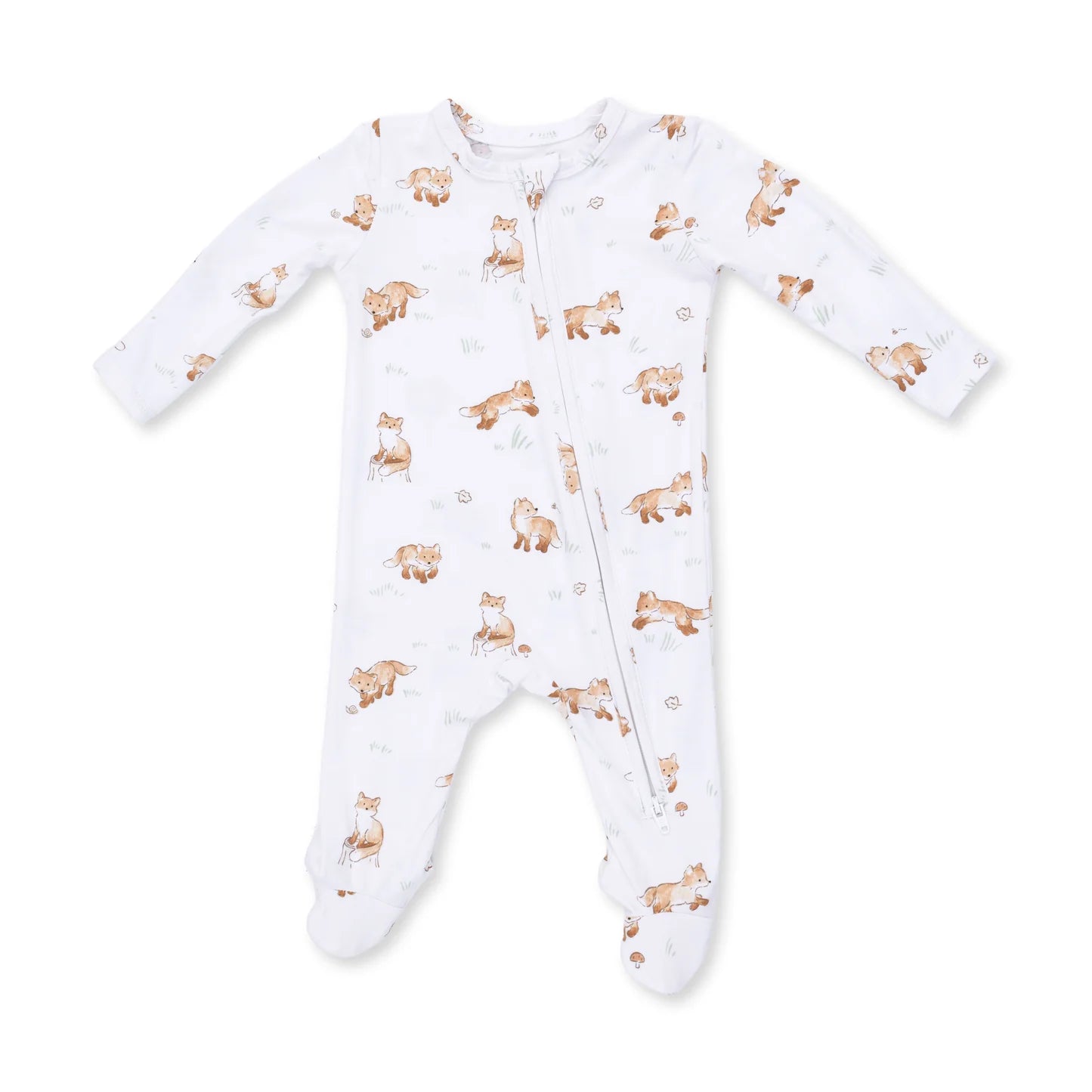 2 Way Zipper Footie - Little Explorer Fox