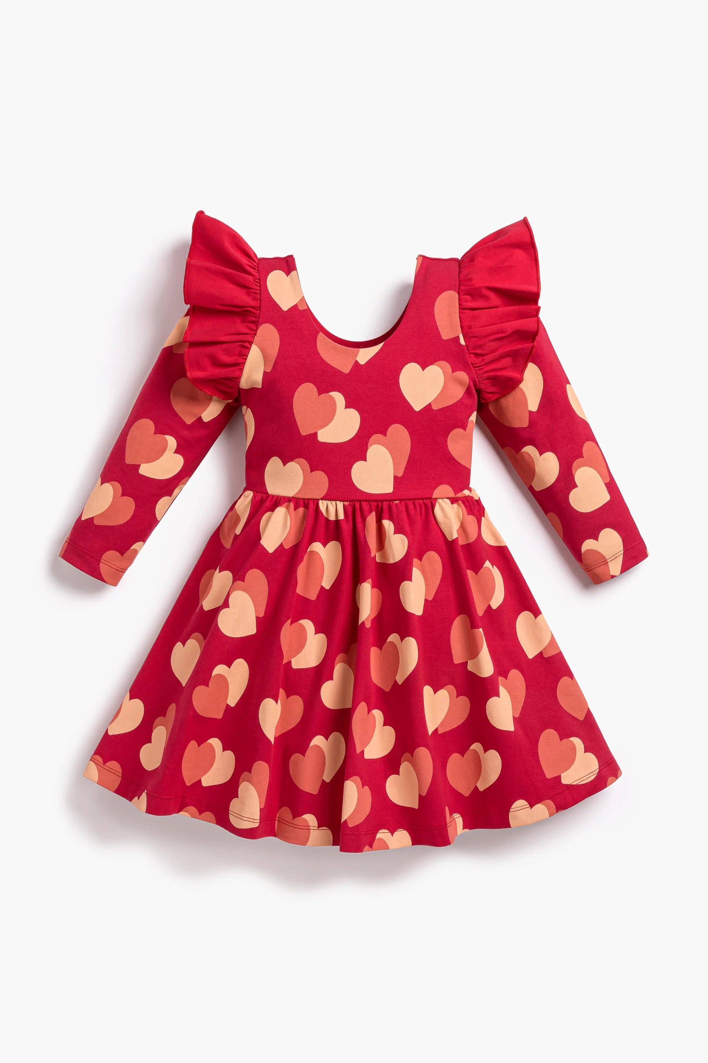 Valentine's Day Ruffle Let's Dance Dress_Flutter Hearts
