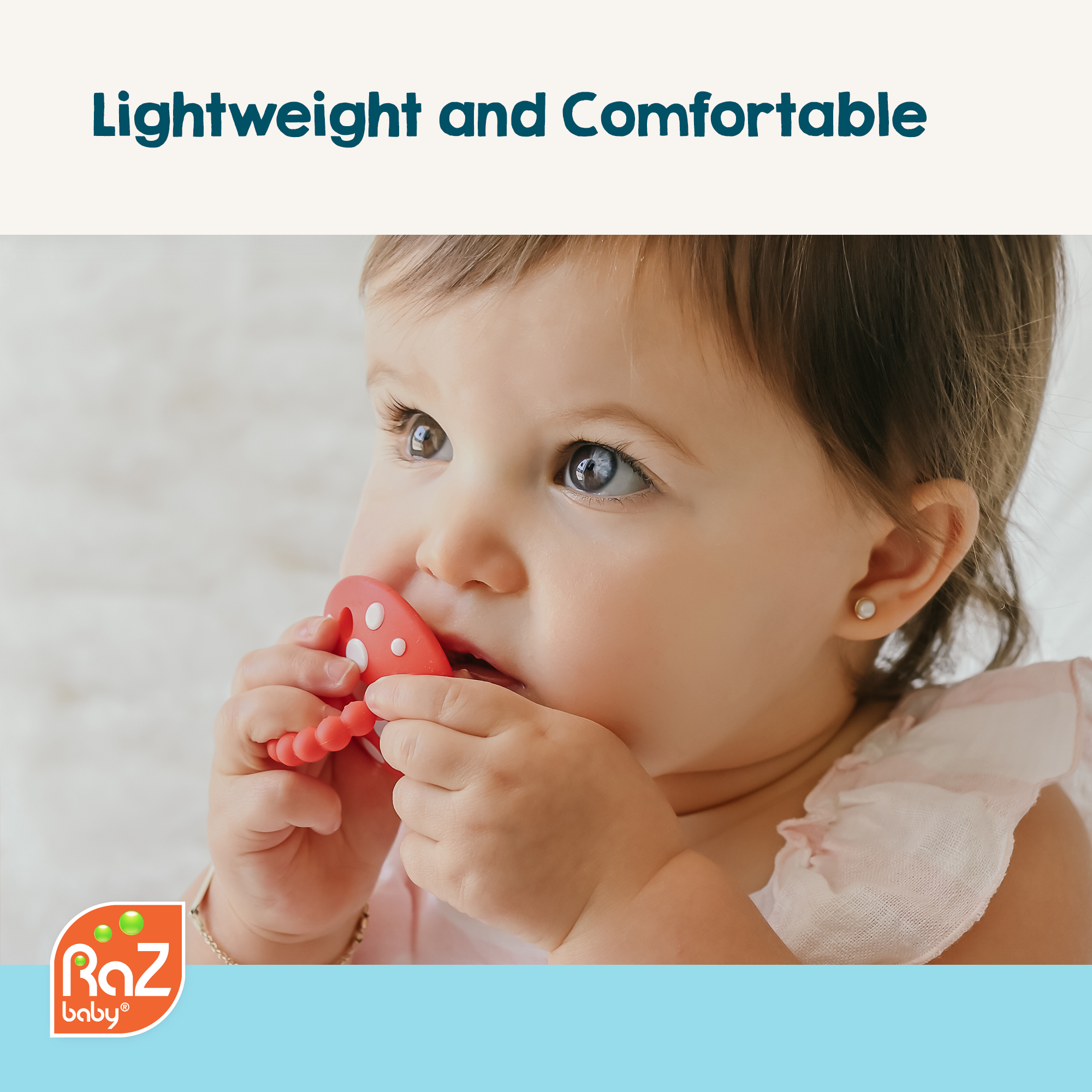 Chompy Mushroom Silicone Teether - 2PK