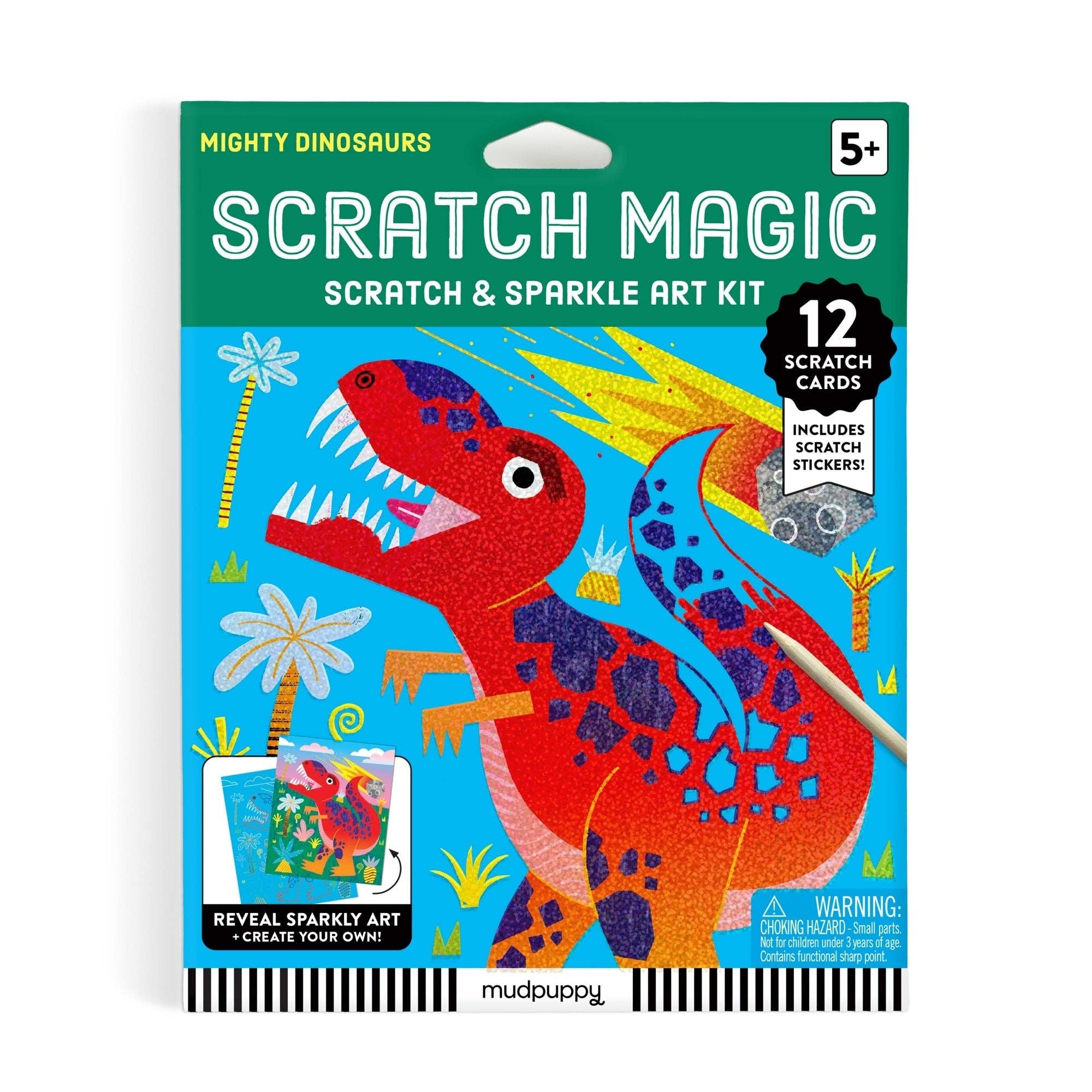 Mighty Dinosaurs Scratch Magic: Scratch & Sparkle Art Kit