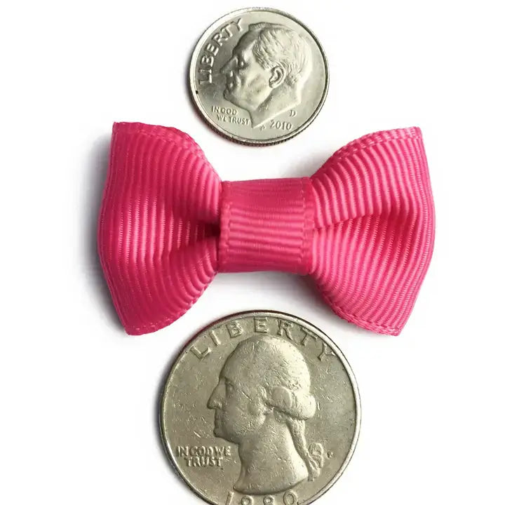 5 Small Toddler Girl Bows Ribbon Bow Hair Clips-Symphony