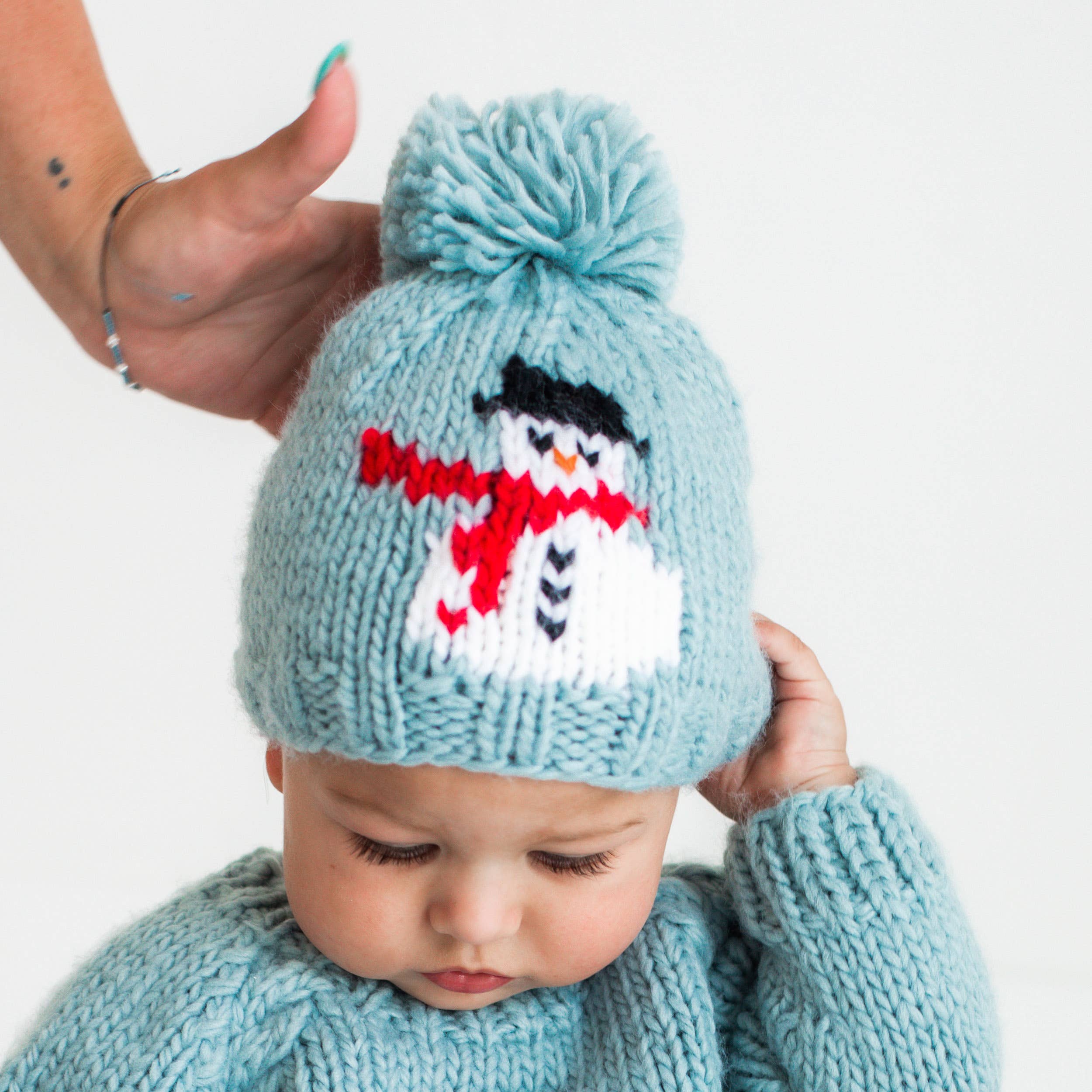 Frosty Snowman Surf Blue Beanie Hat SALE