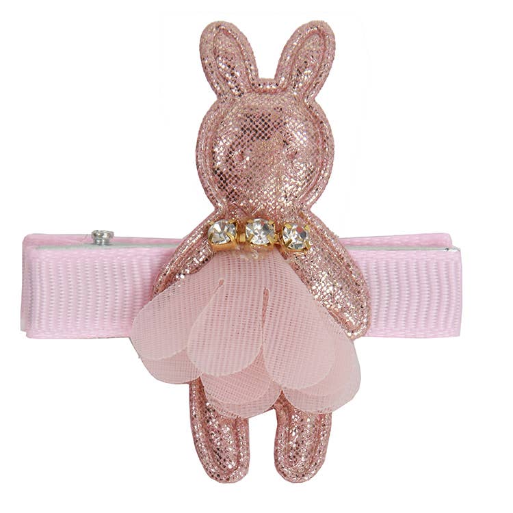 Pink Ballet Bunny Hair Clip