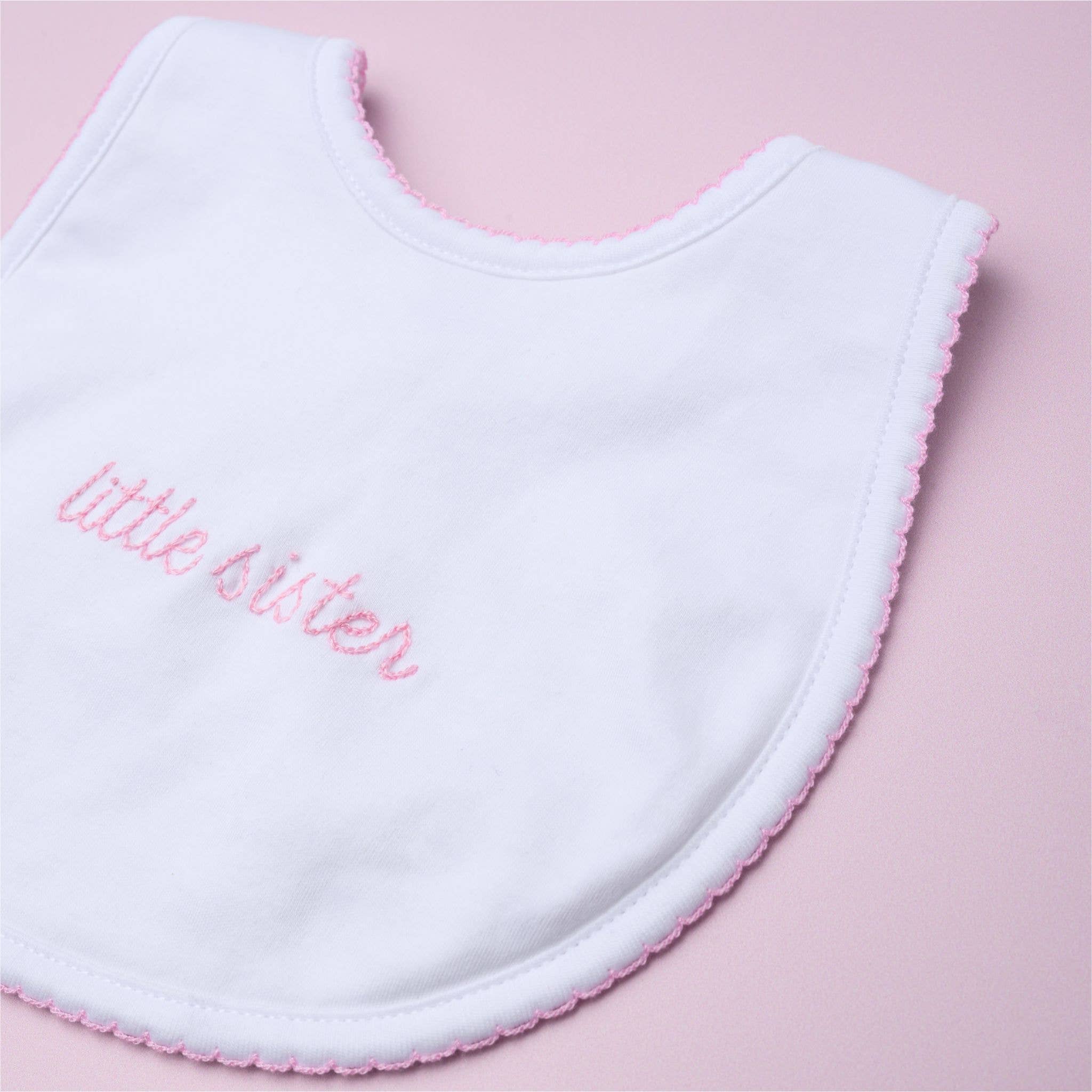 Little Sister Embroidered Bib